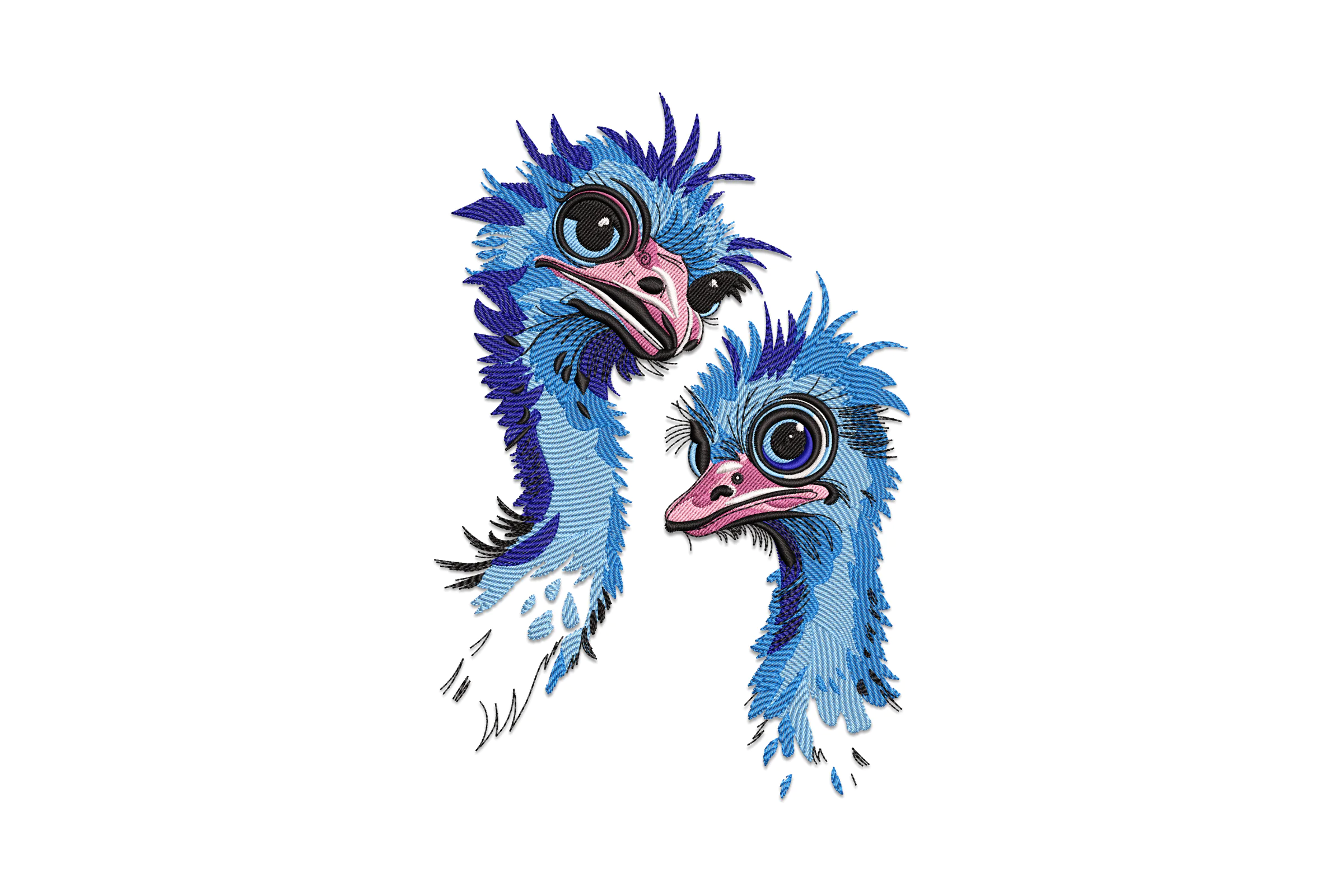 Ostrich With Glasses Machine Embroidery Design