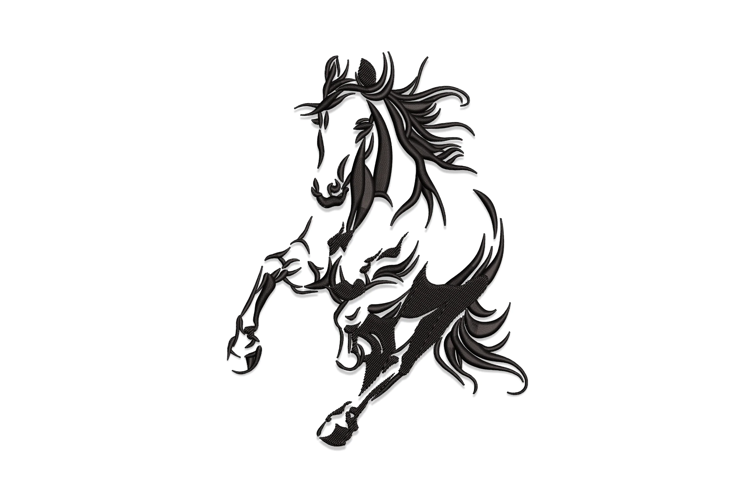 Horse Running Mustang Thoroughbred Embroidery Design
