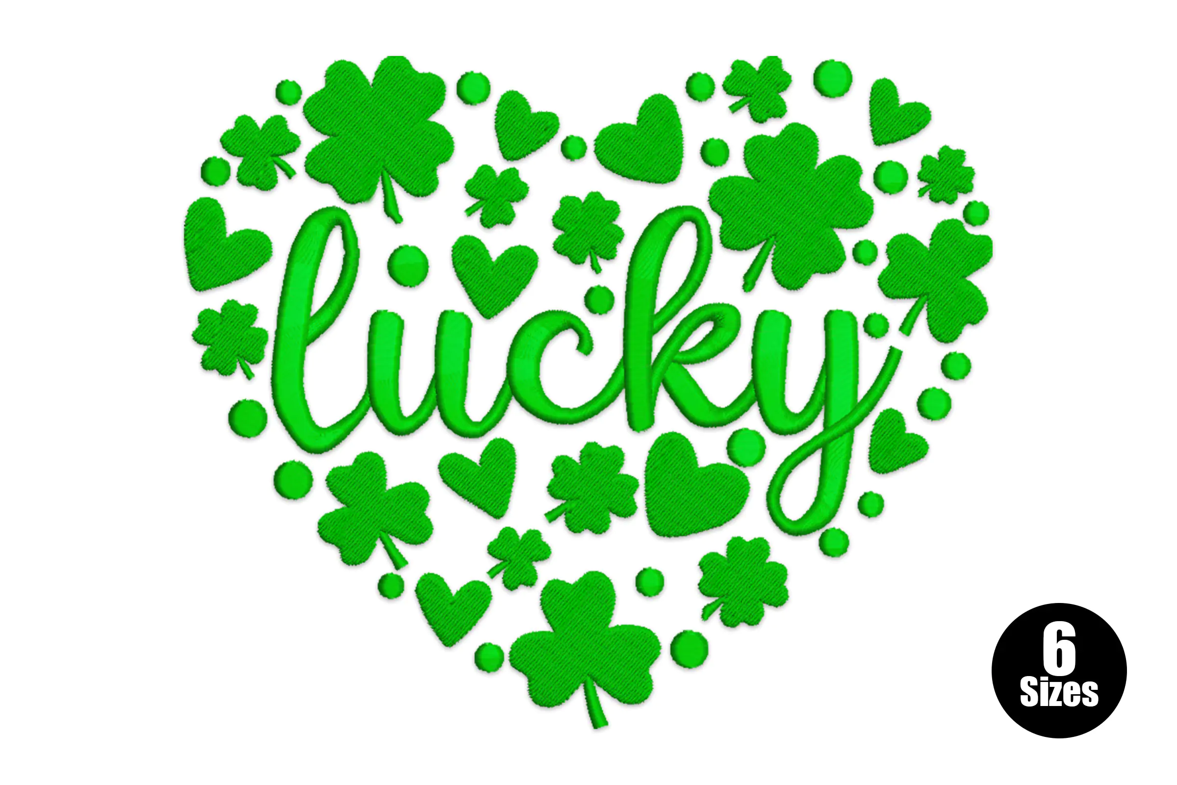 Heart of Shamrocks Embroidery Design