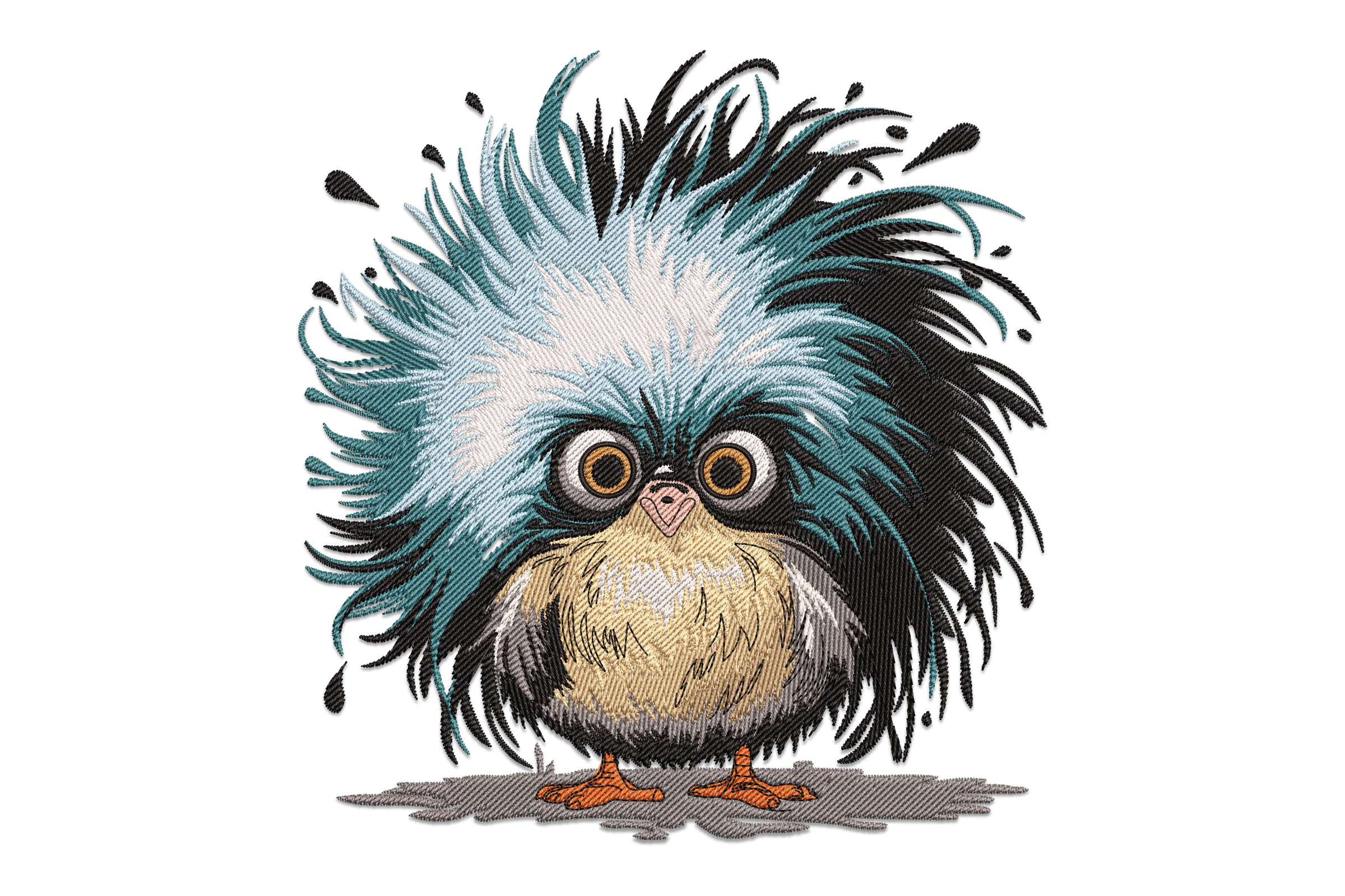 Fluffy Owl Embroidery Design