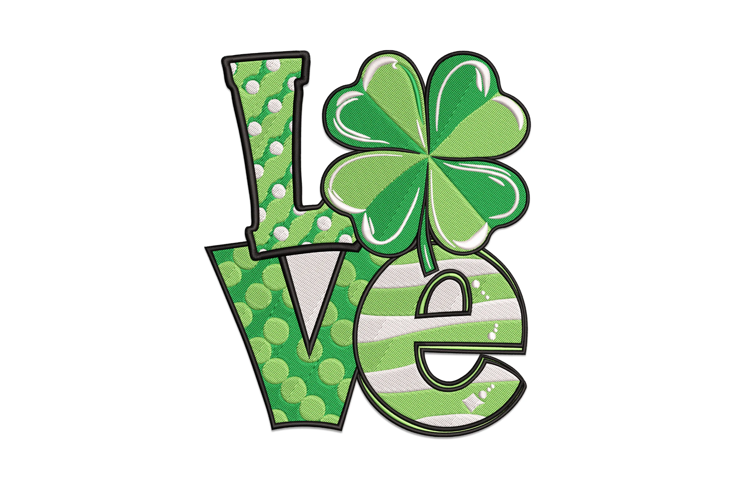 Love St Patricks Day Embroidery Design