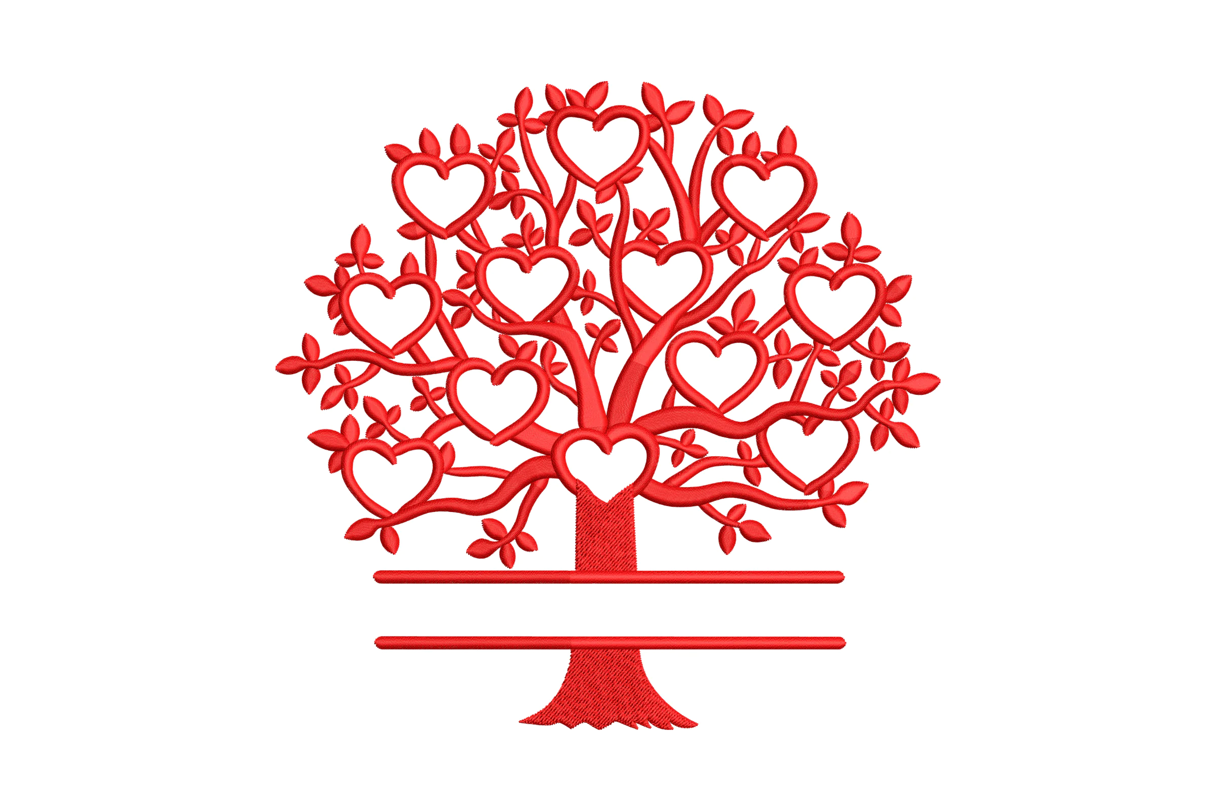 Heart Tree Embroidery Designs