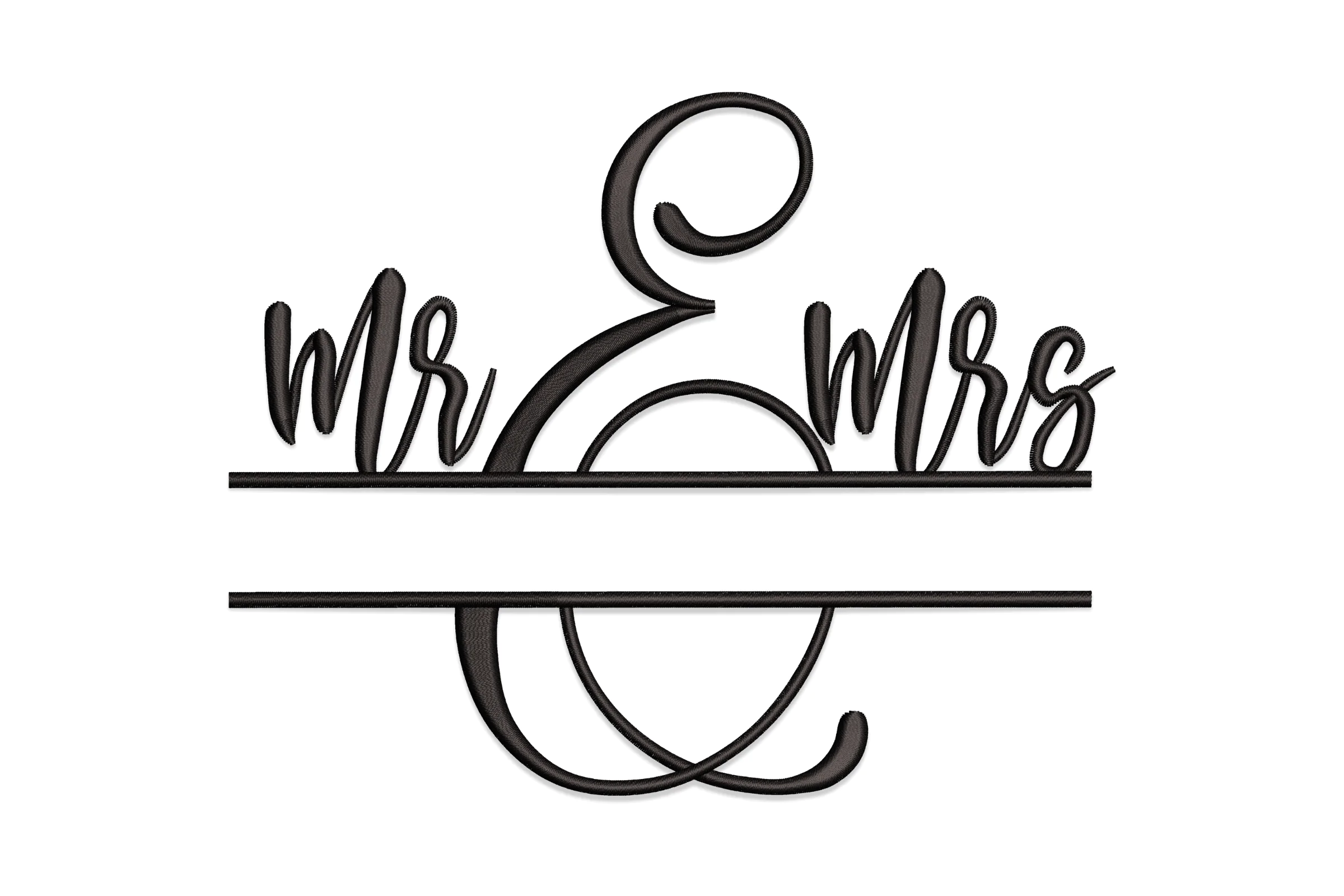 Best Mr and Mrs Monogram Wedding Gift Embroidery Design