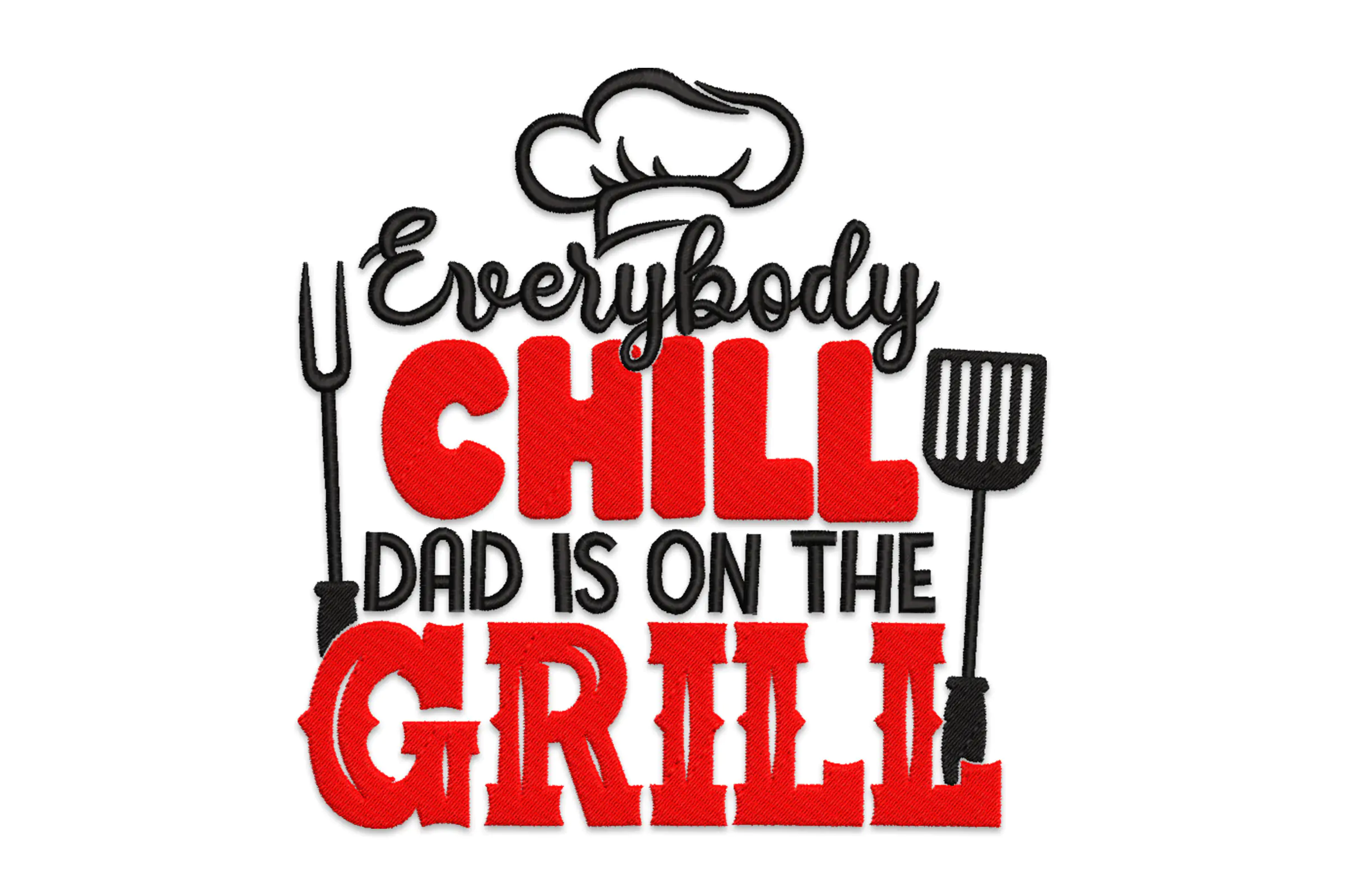 Barbecue Quote Machine Embroidery Design