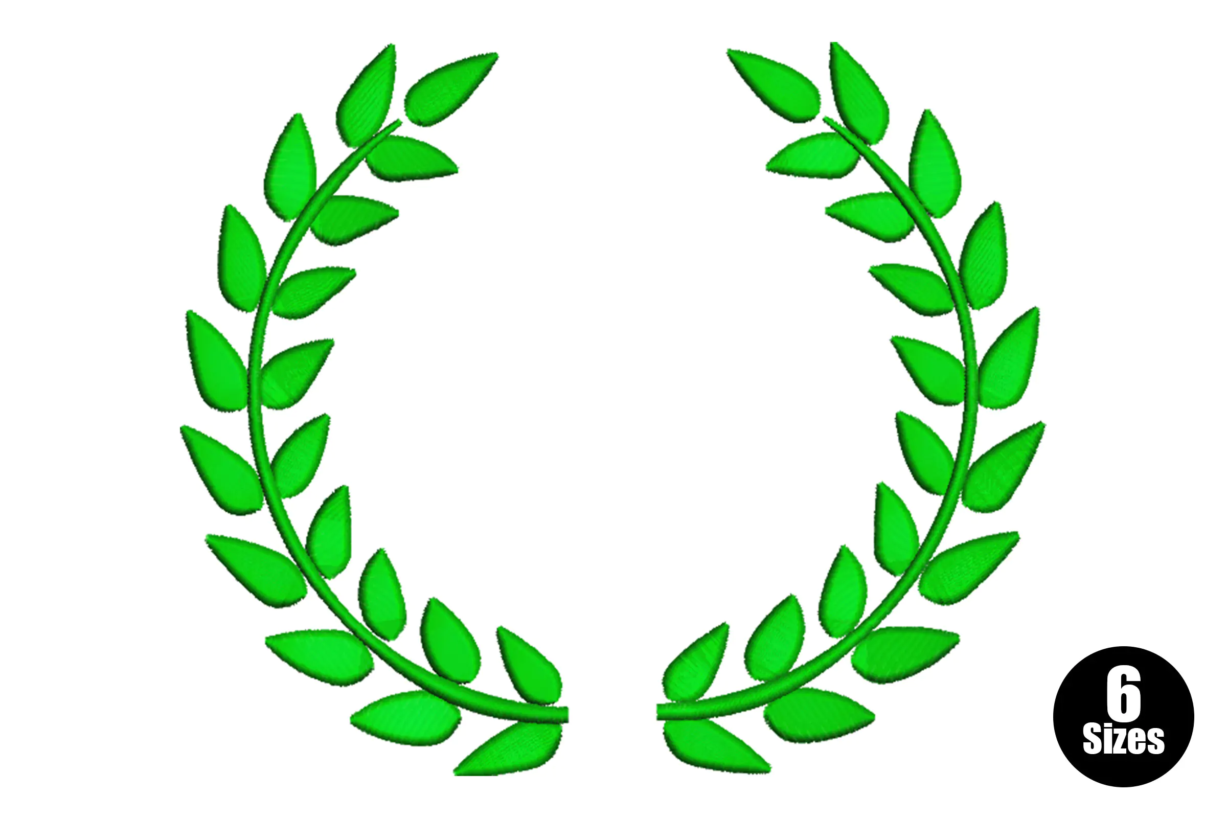Leaf Wreath Embroidery Design File