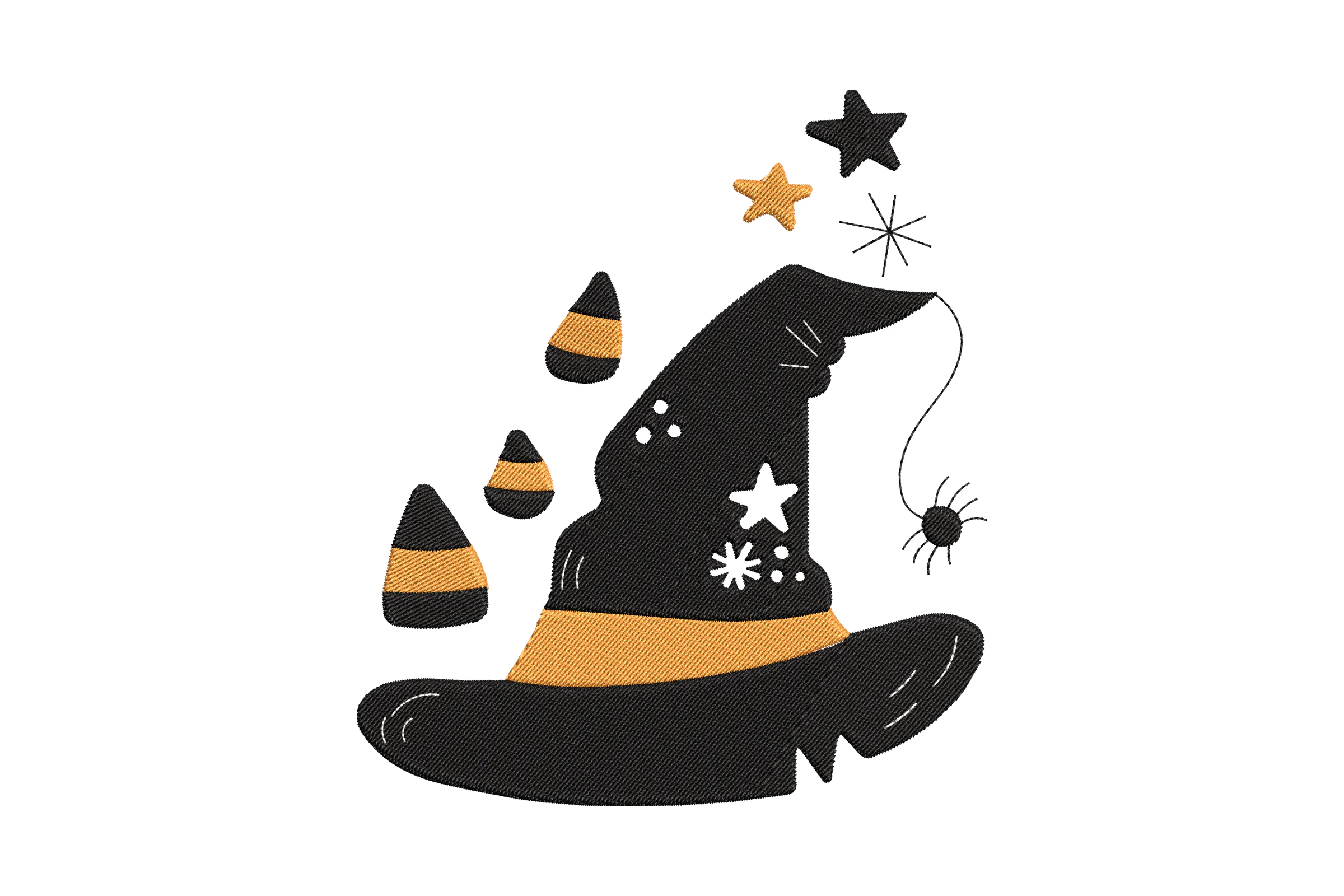 Halloween Witch Hat Embroidery Pattern