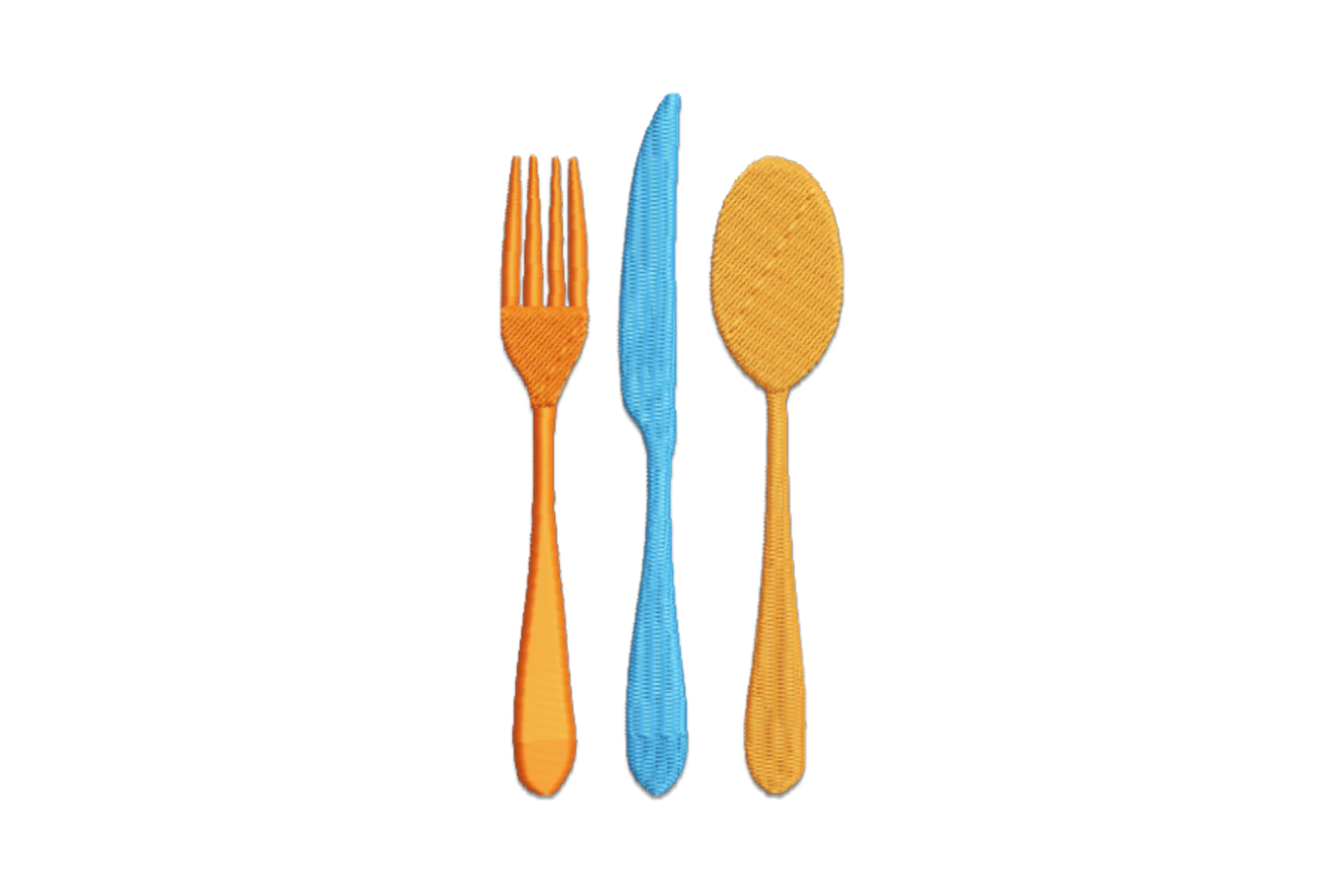 Fork Knife Spoon Embroidery Design