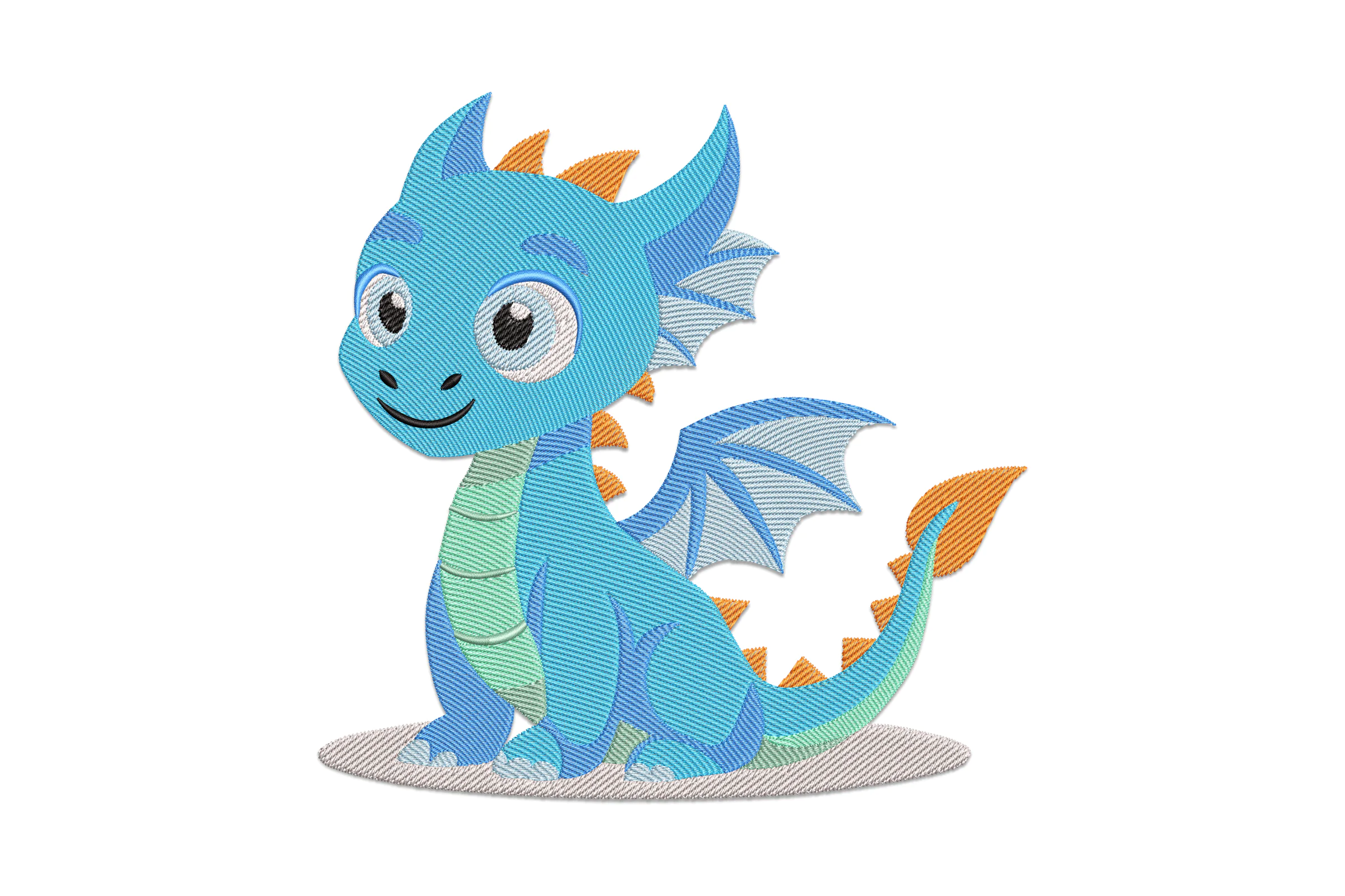 Baby Dragon Embroidery Design File