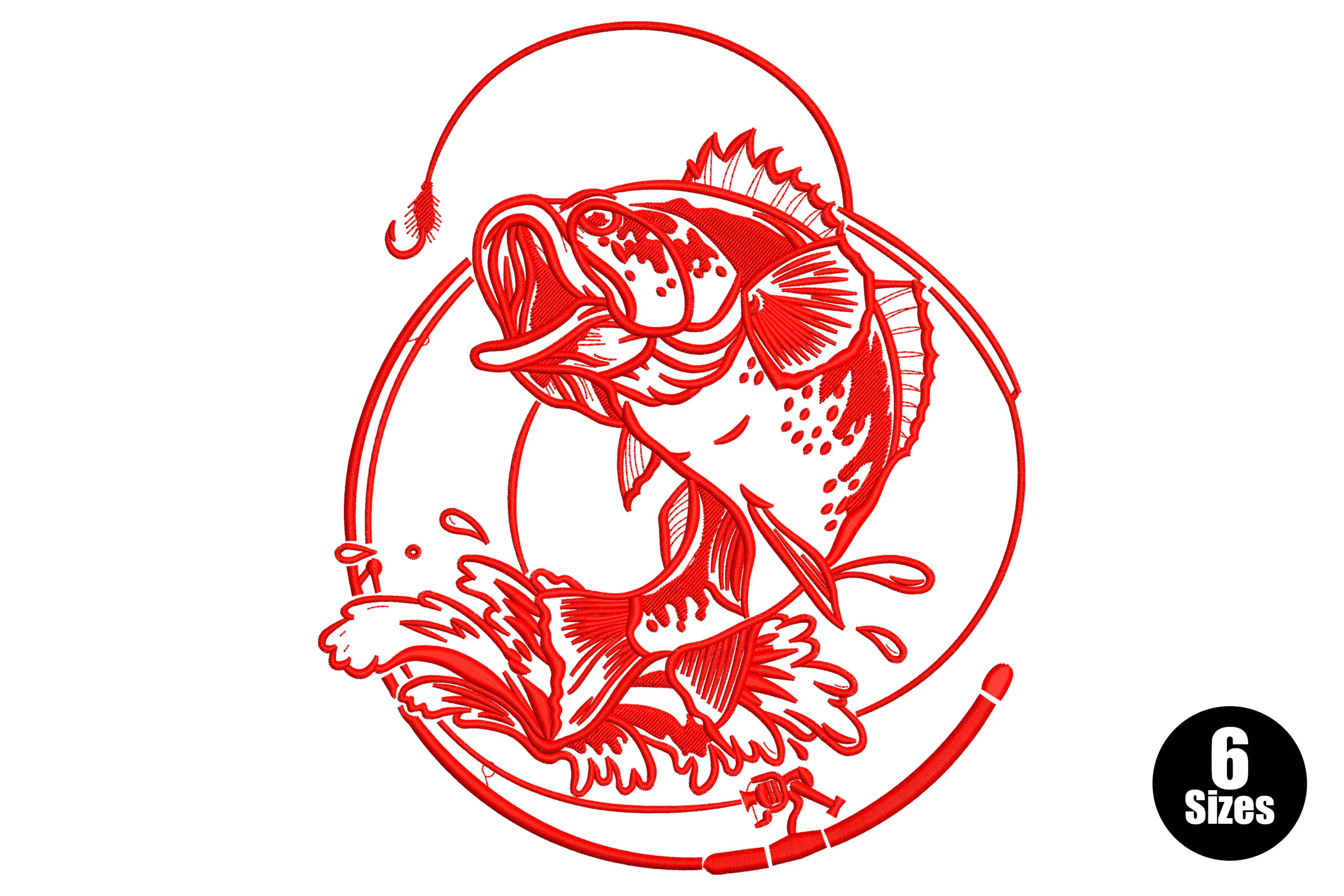Fishing Embroidery File