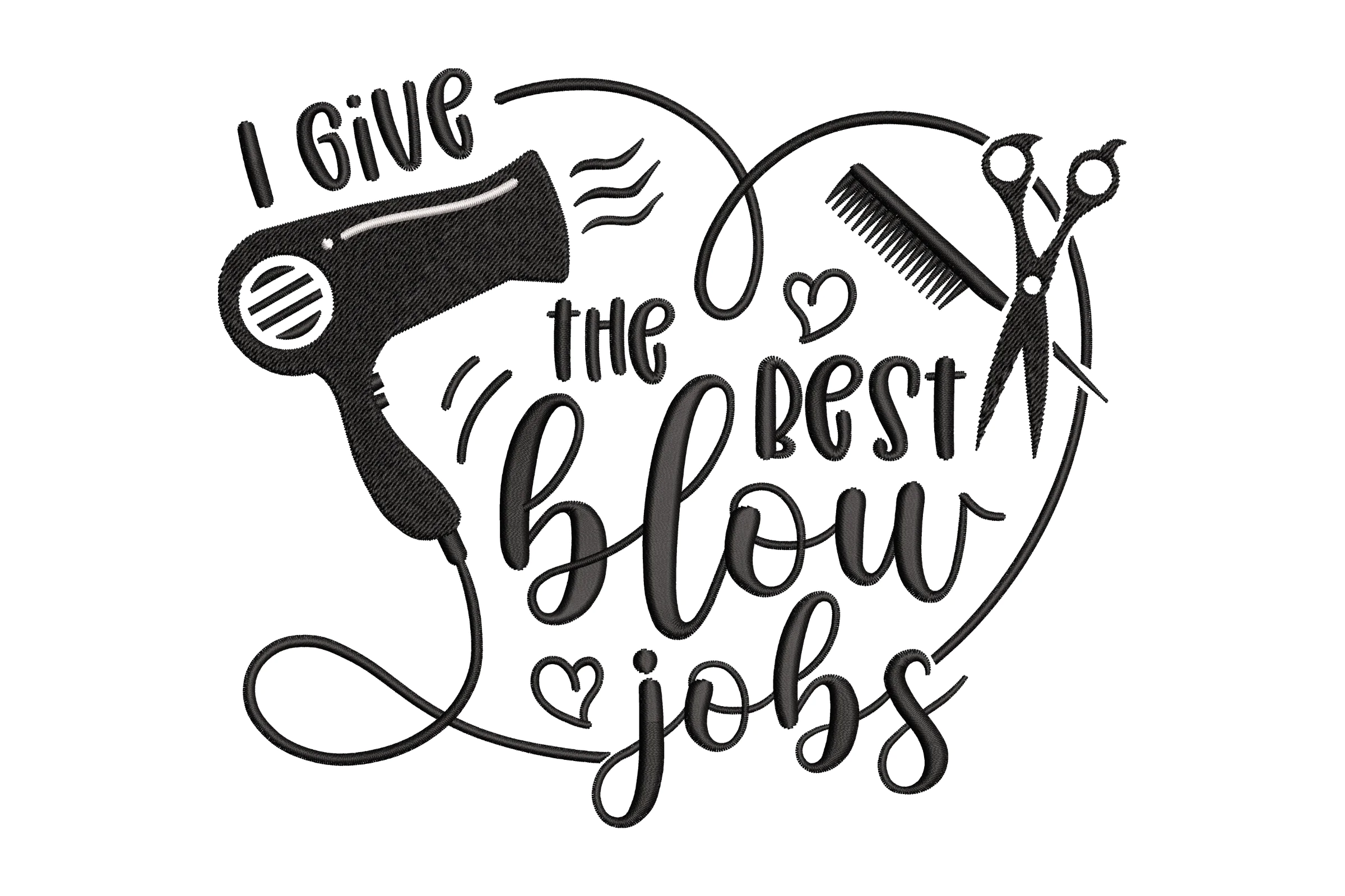 Beautician Tools - Machine Embroidery Design