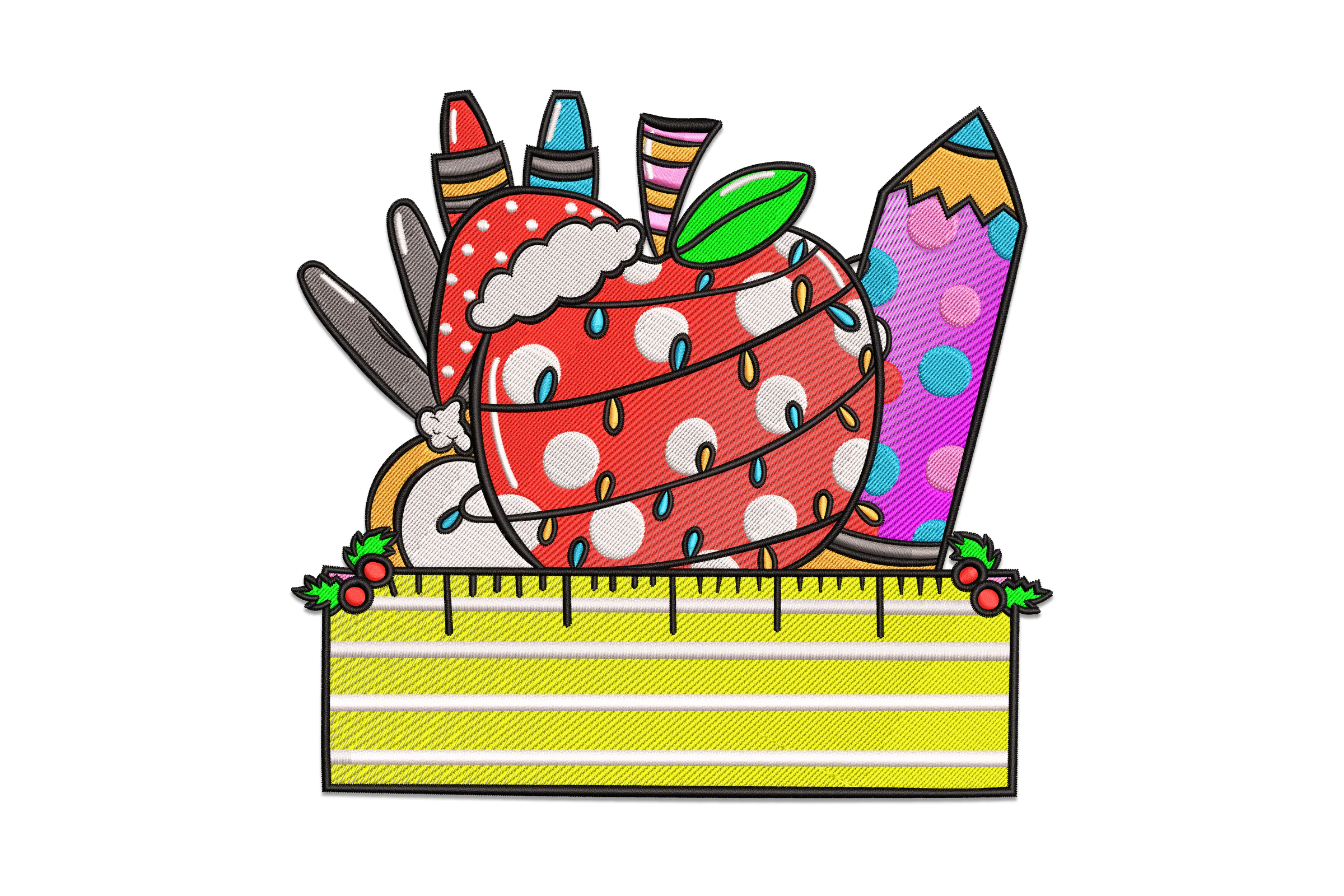 Back to School Machine Embroidery Design