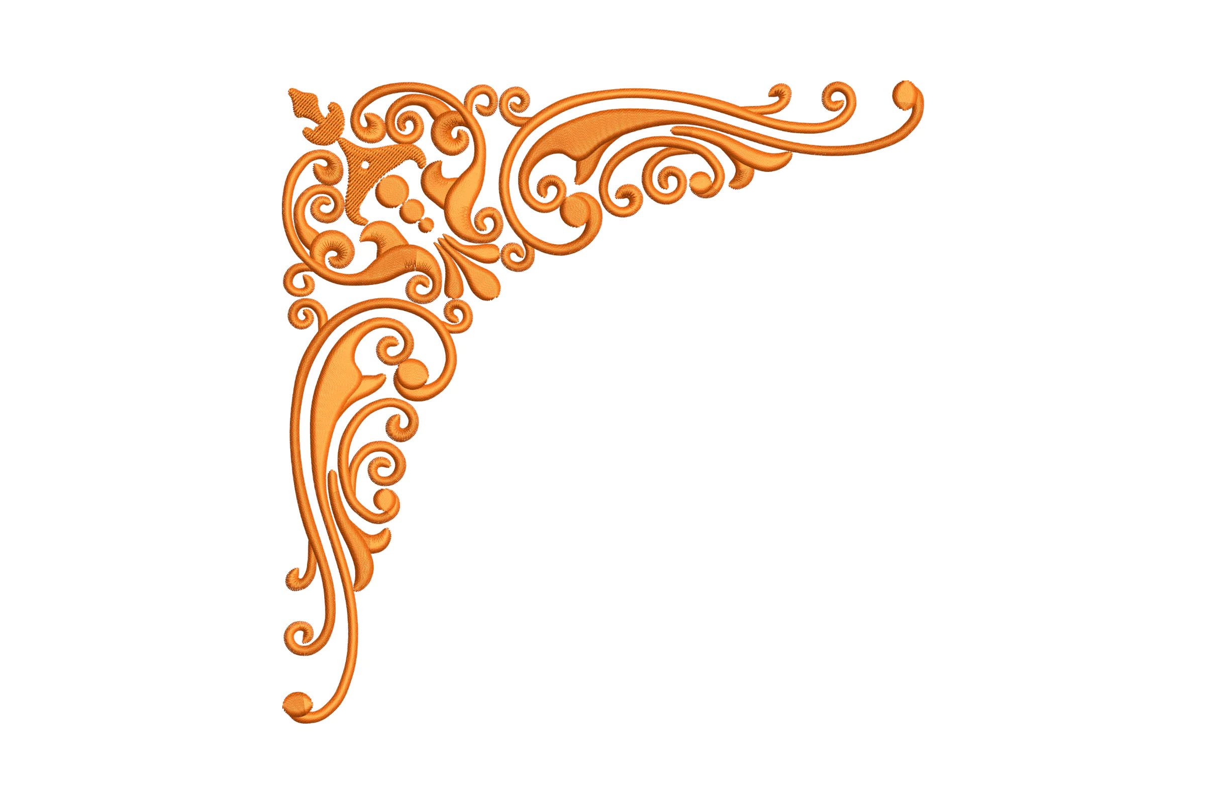 Decorative Corner Embroidery Design