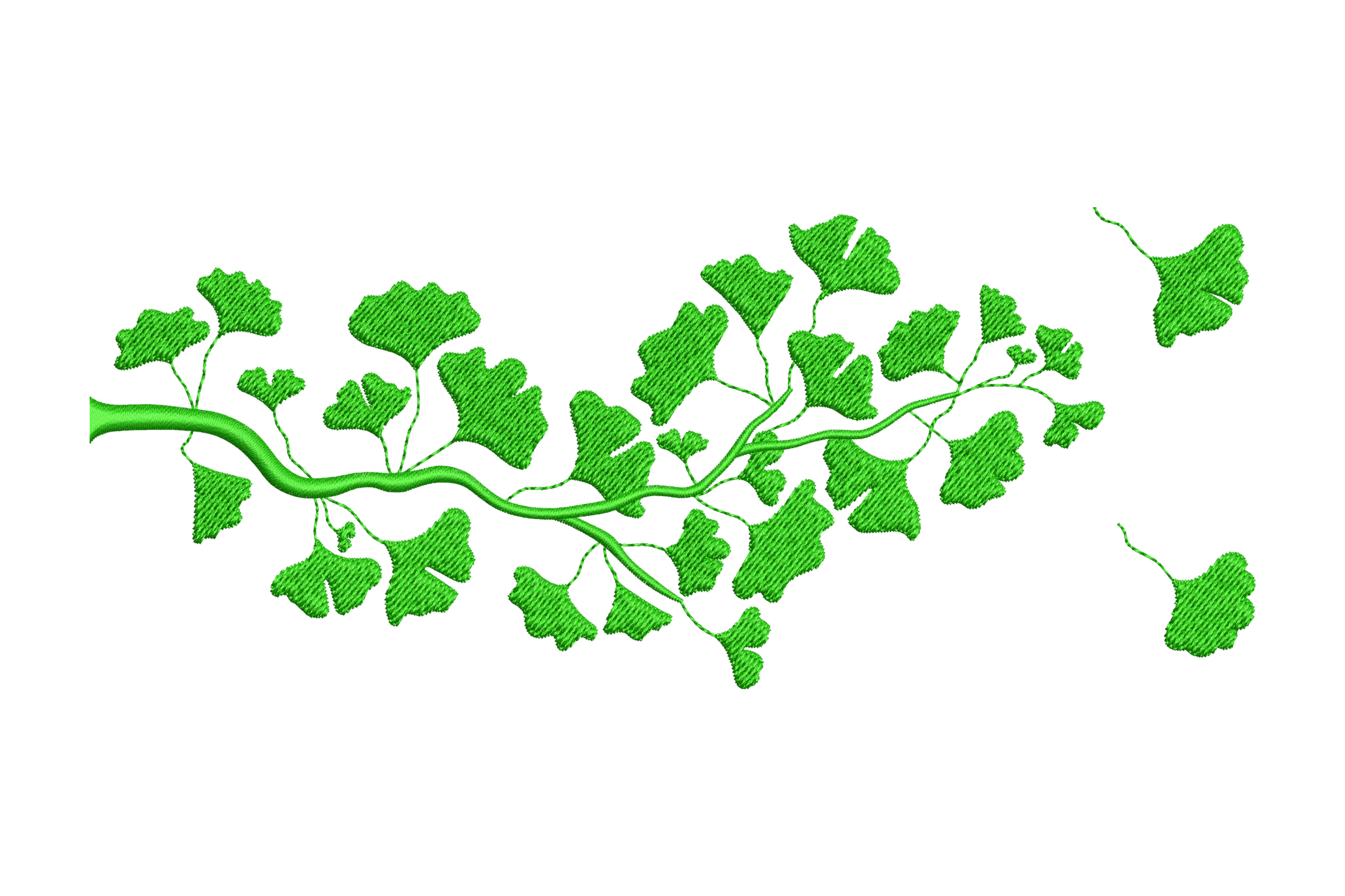 Ginkgo Embroidery Design