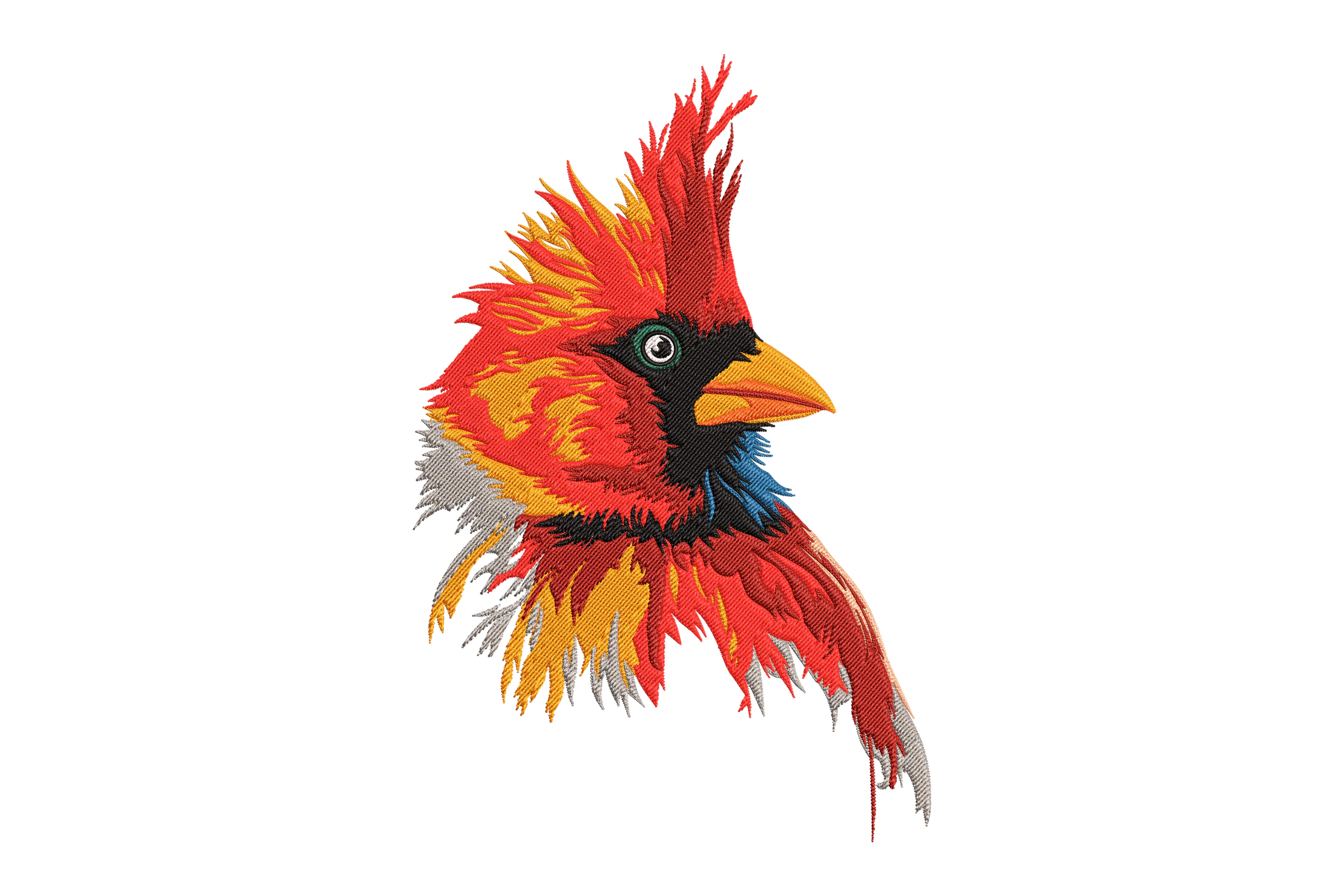 Cardinal Bird Head Embroidery Design