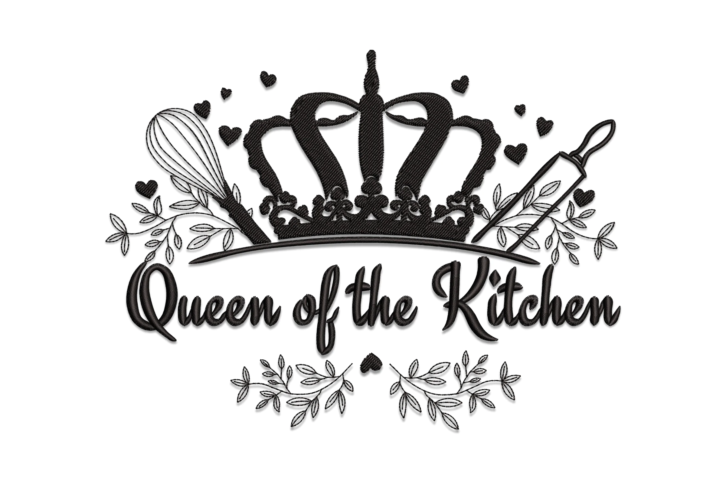Queen of the Kitchen Embroidery Design File