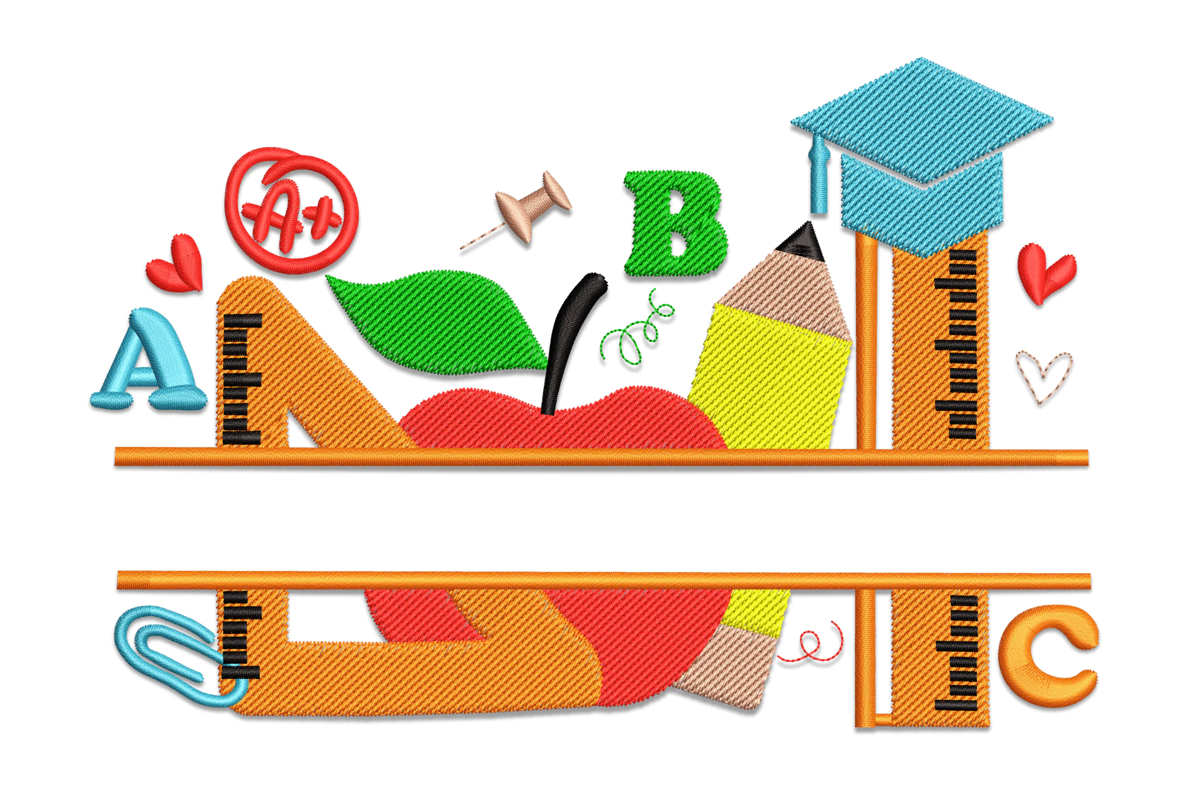 Teacher Name Frame Machine Embroidery Design
