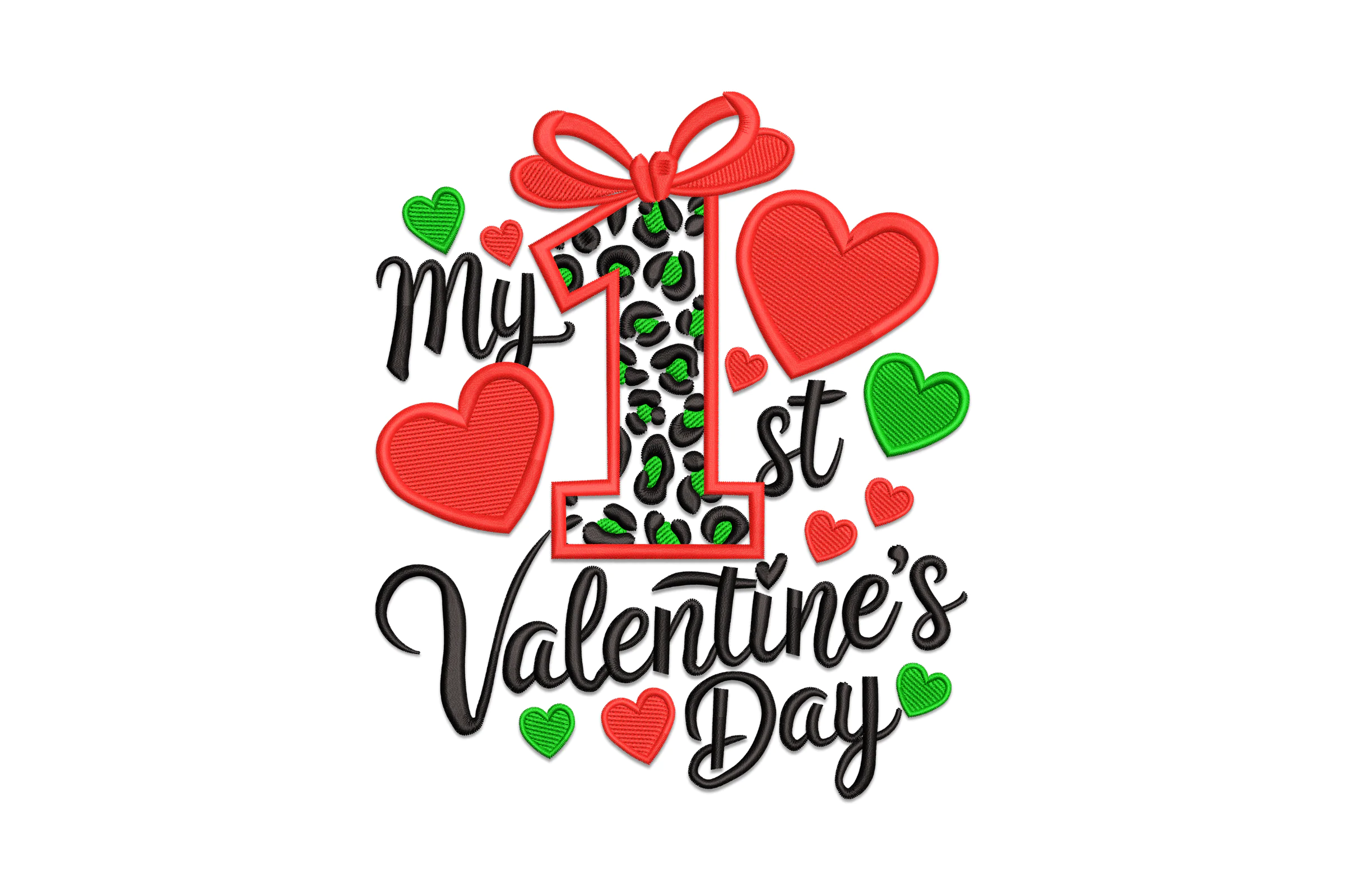 My 1st Valentines Day Digital Embroidery Design