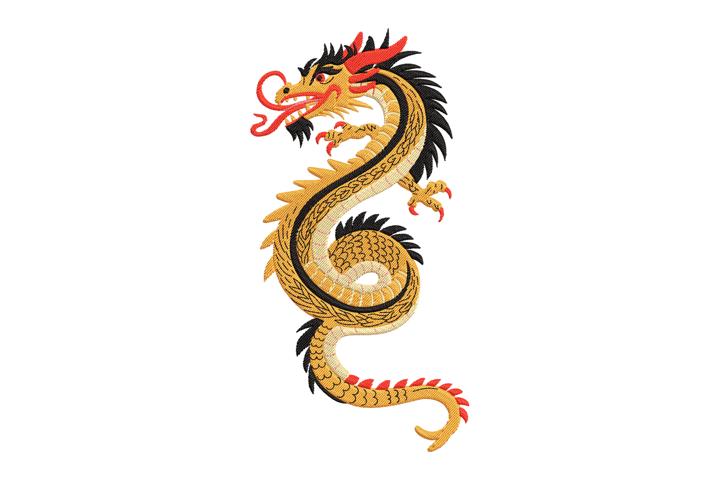 Scary Dragon Eye Embroidery Design