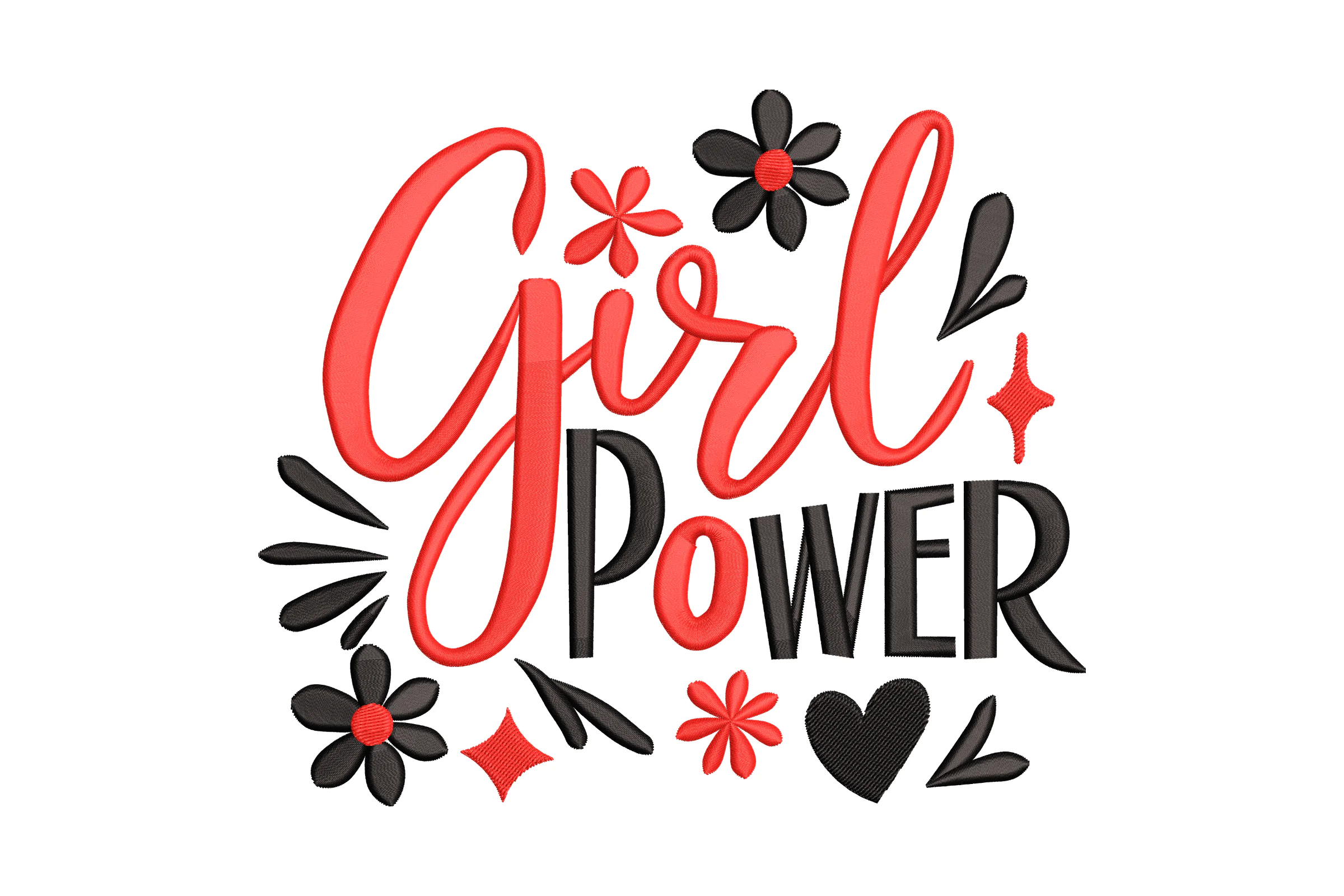 Girl Power Embroidery Design File