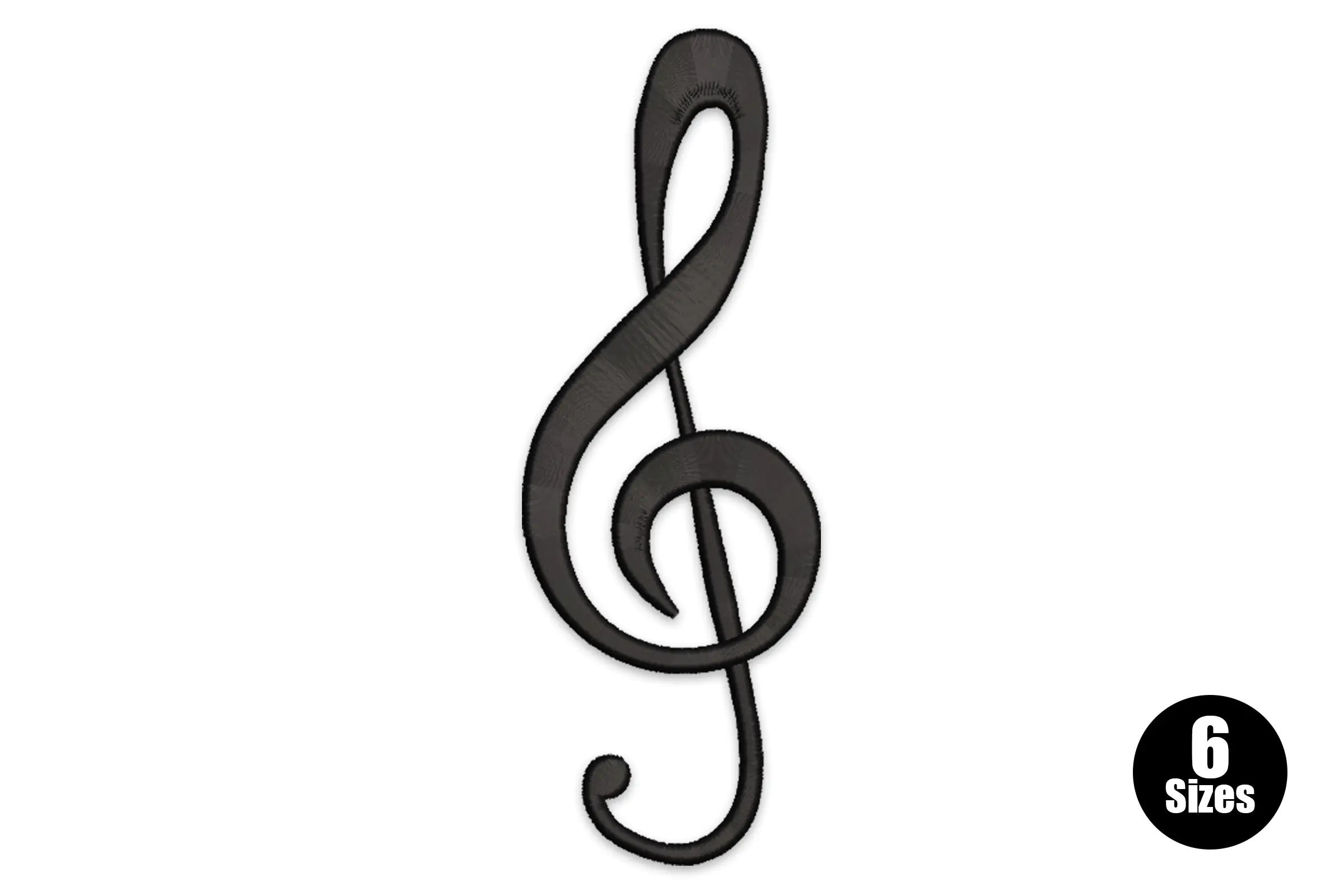 Music Clef Embroidery Design