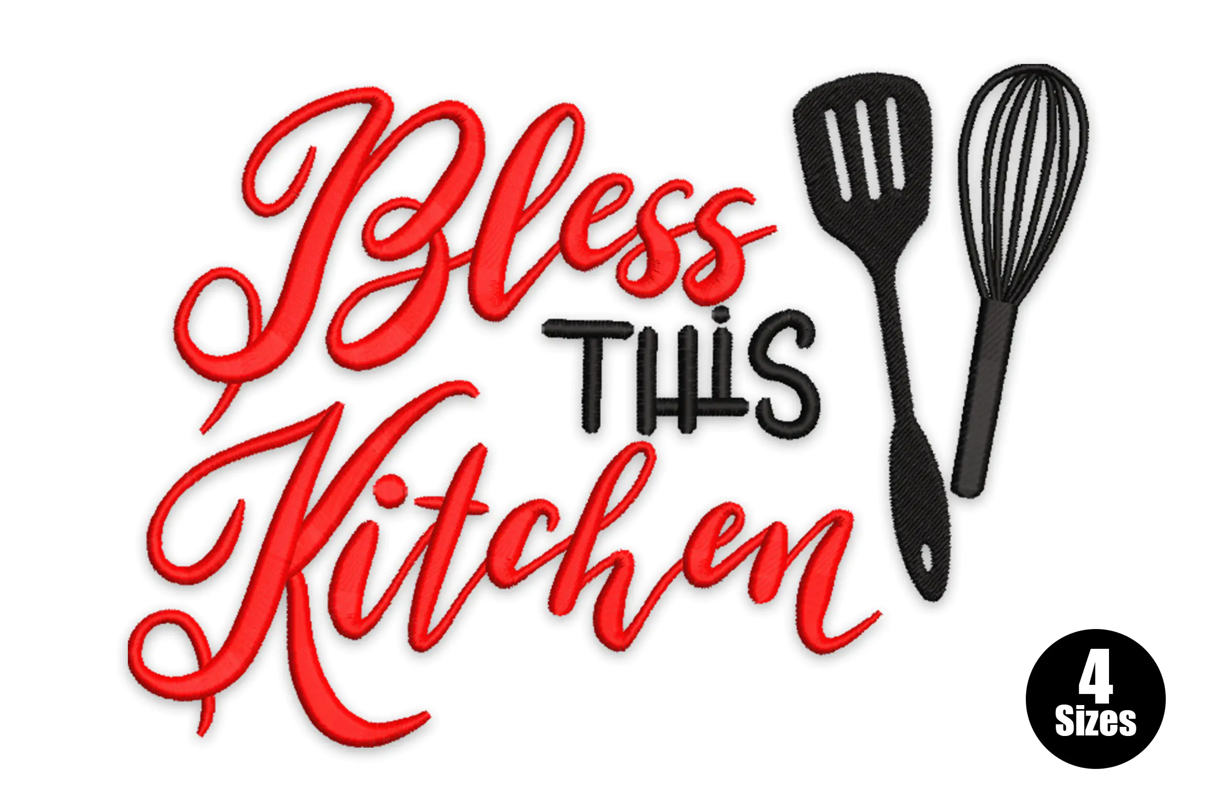 Bless This Kitchen Machine Embroidery Design