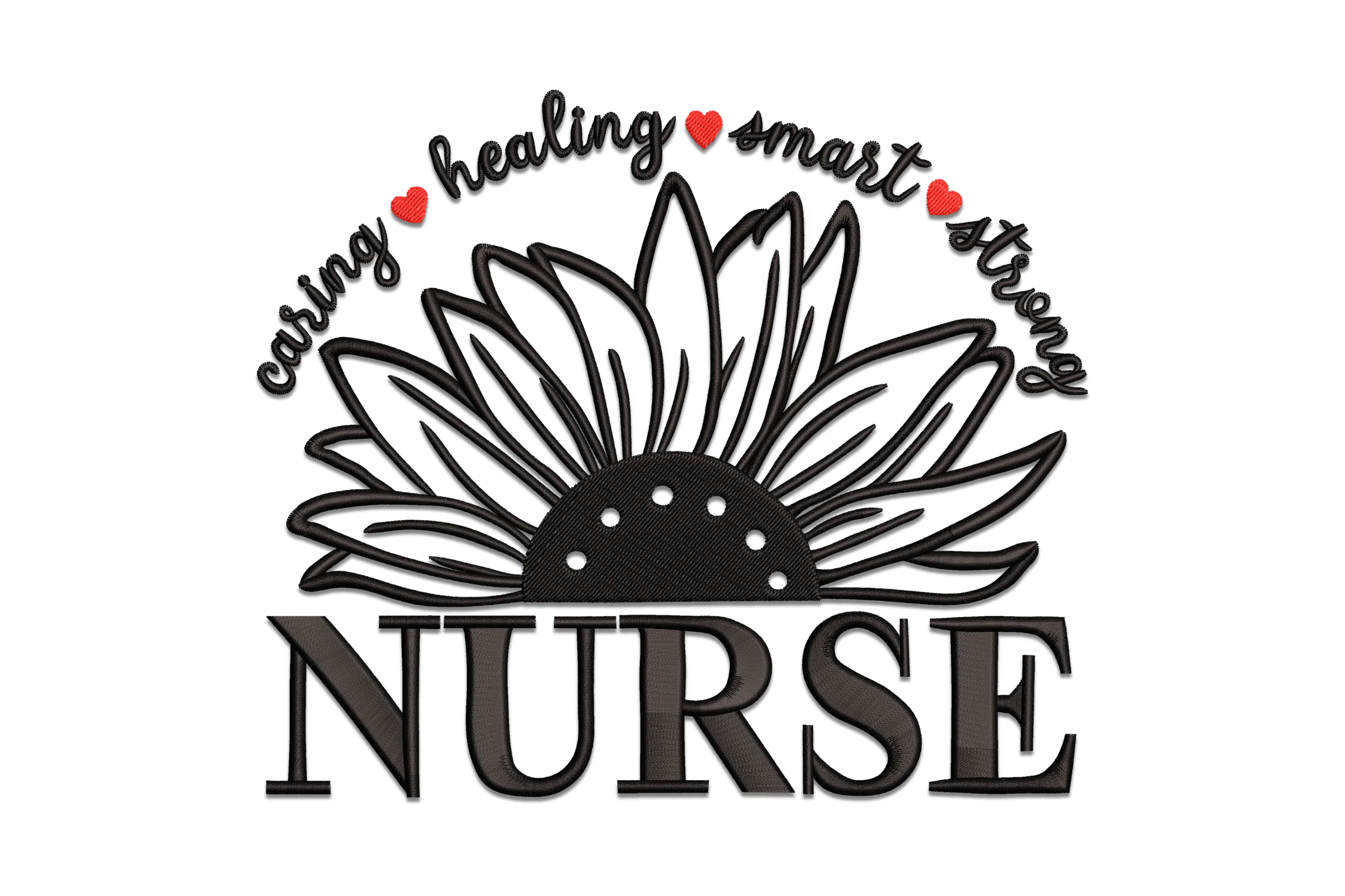 Flower Nurse Embroidery Design