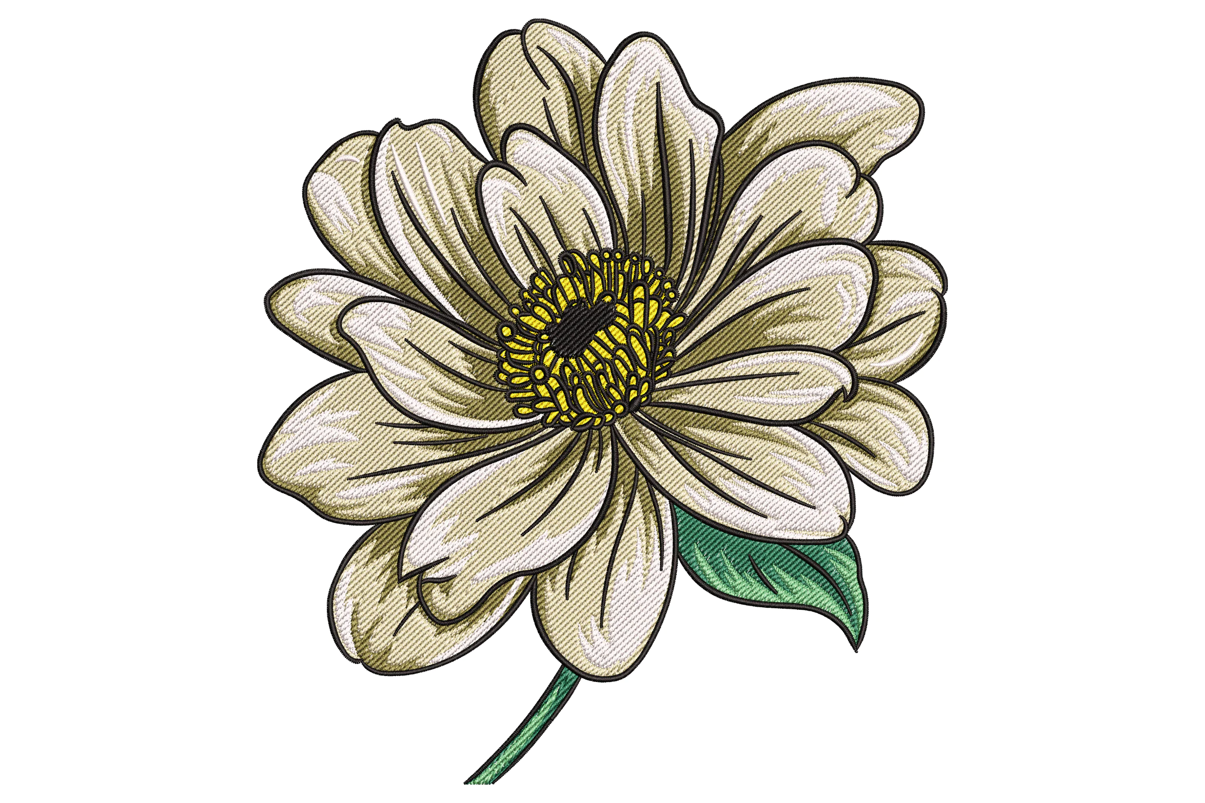 Elegant Flower Embroidery Design File