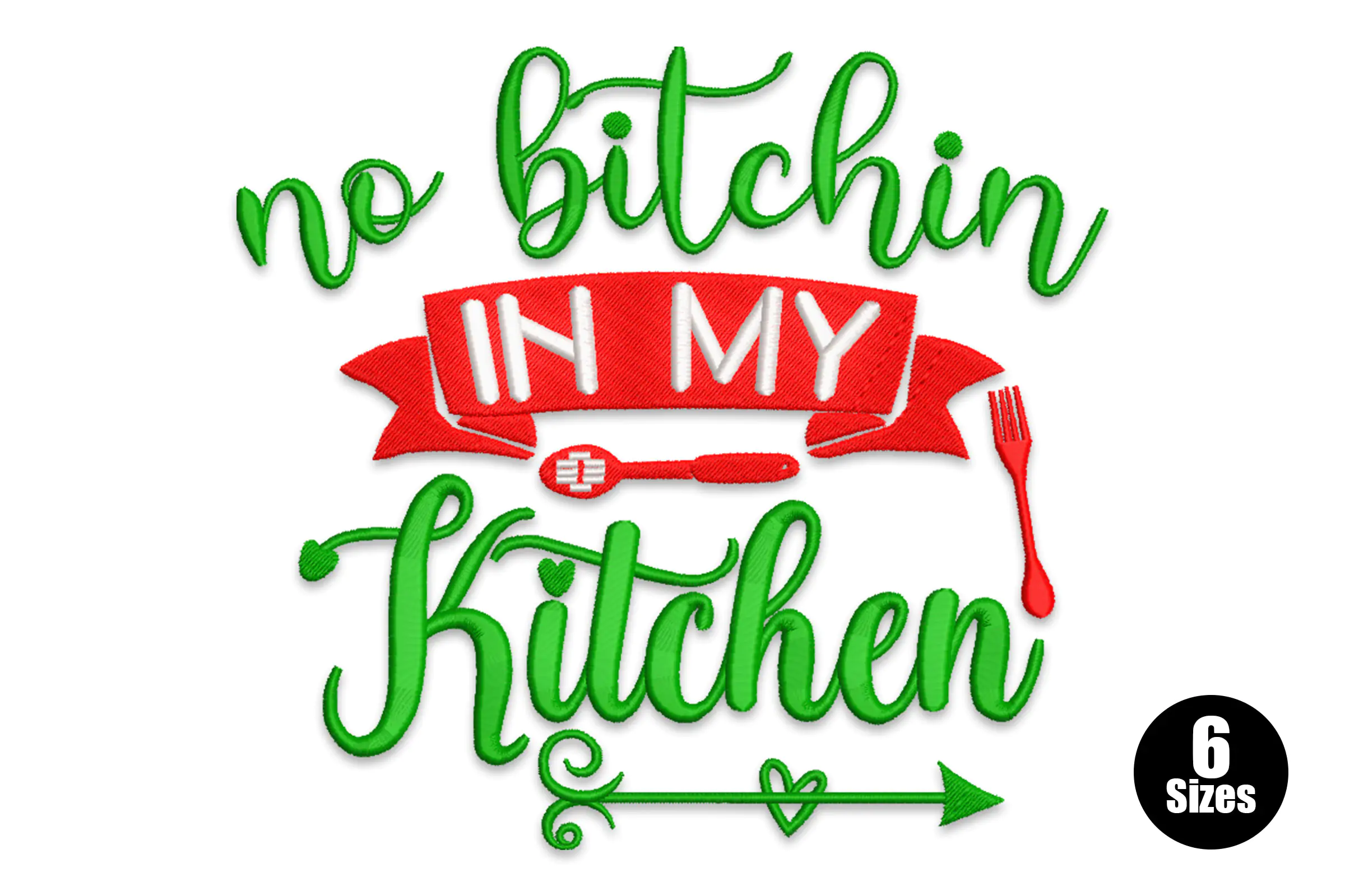Kitchen Quote Embroidery Design