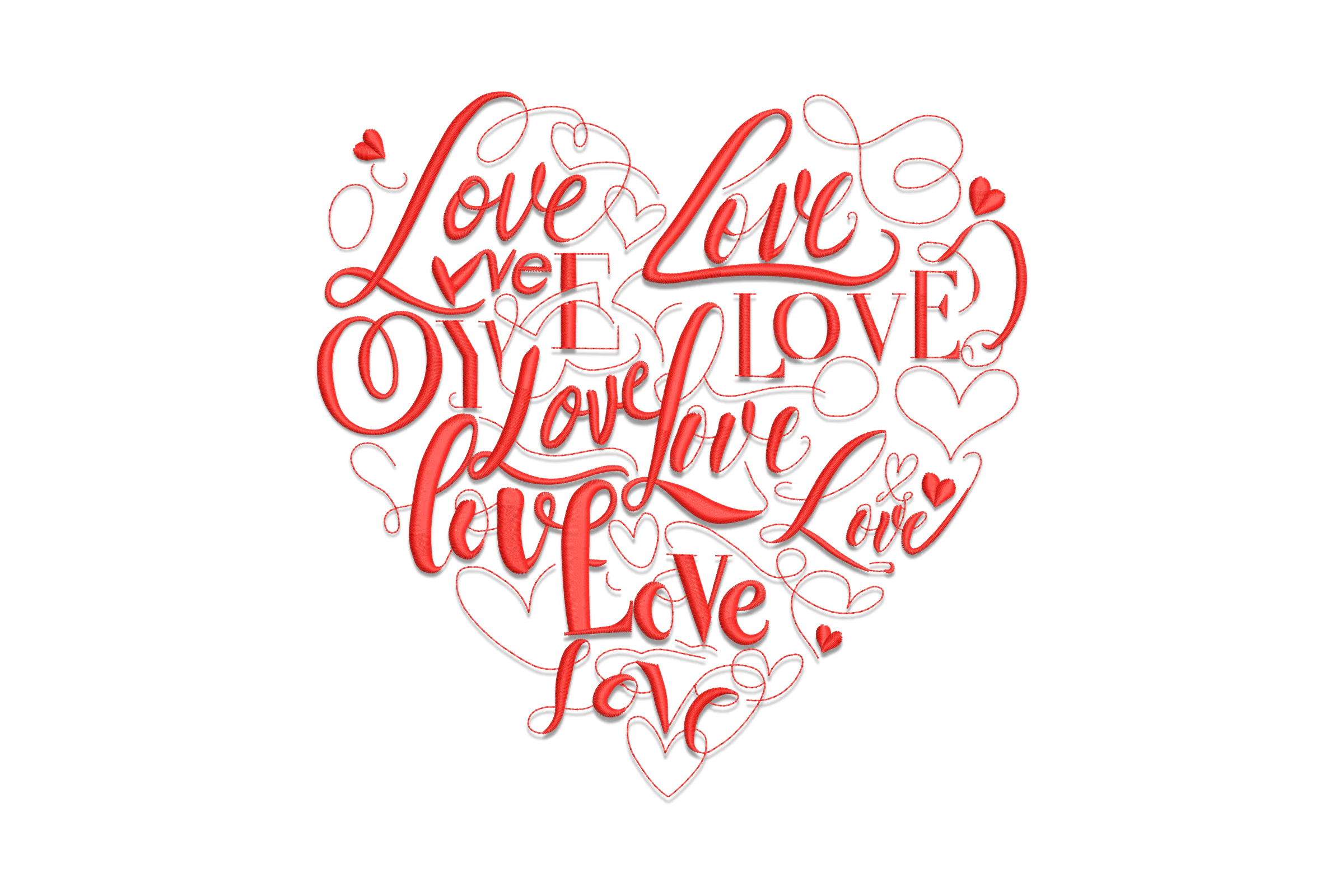 Love Heart Embroidery File