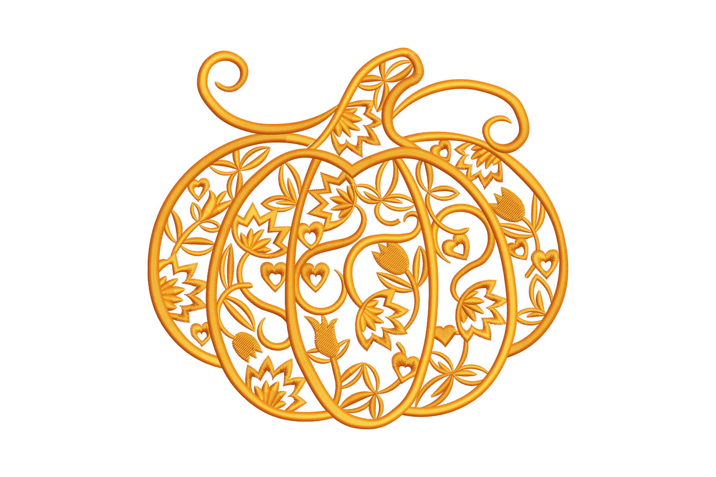Decorative Pumpkin Embroidery Design