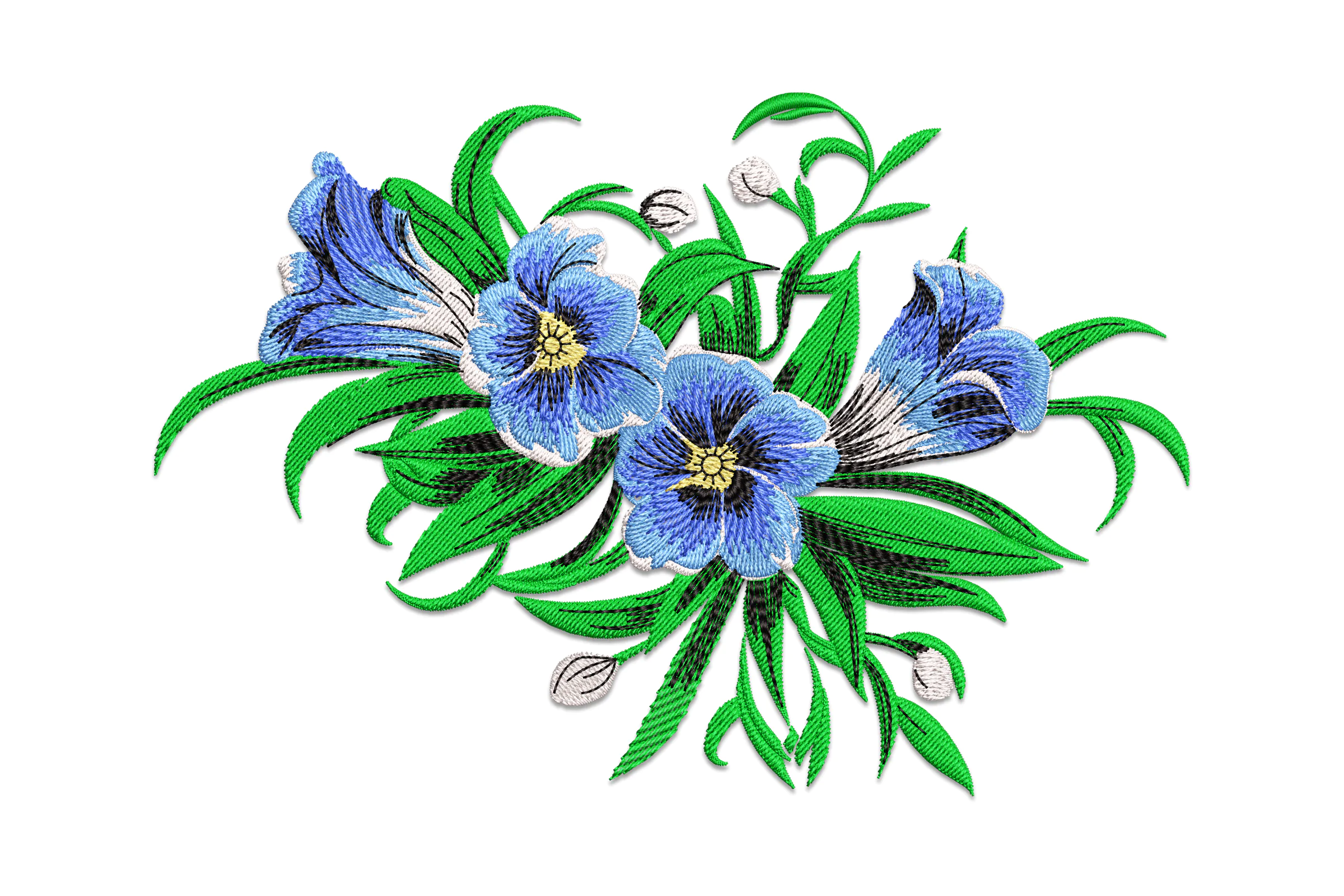 Pansies Machine Embroidery Design
