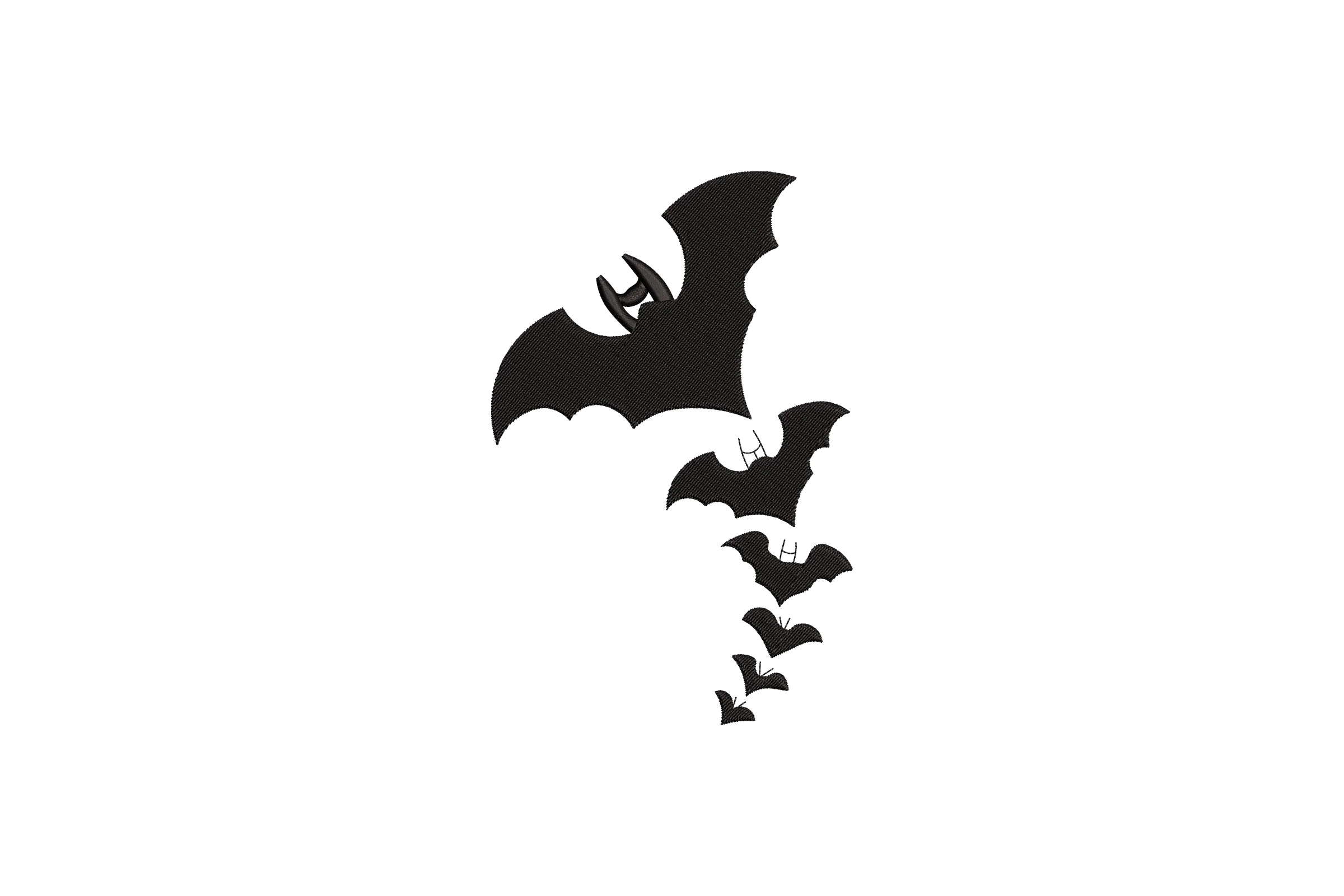 Halloween Flight of the Bats Embroidery Design