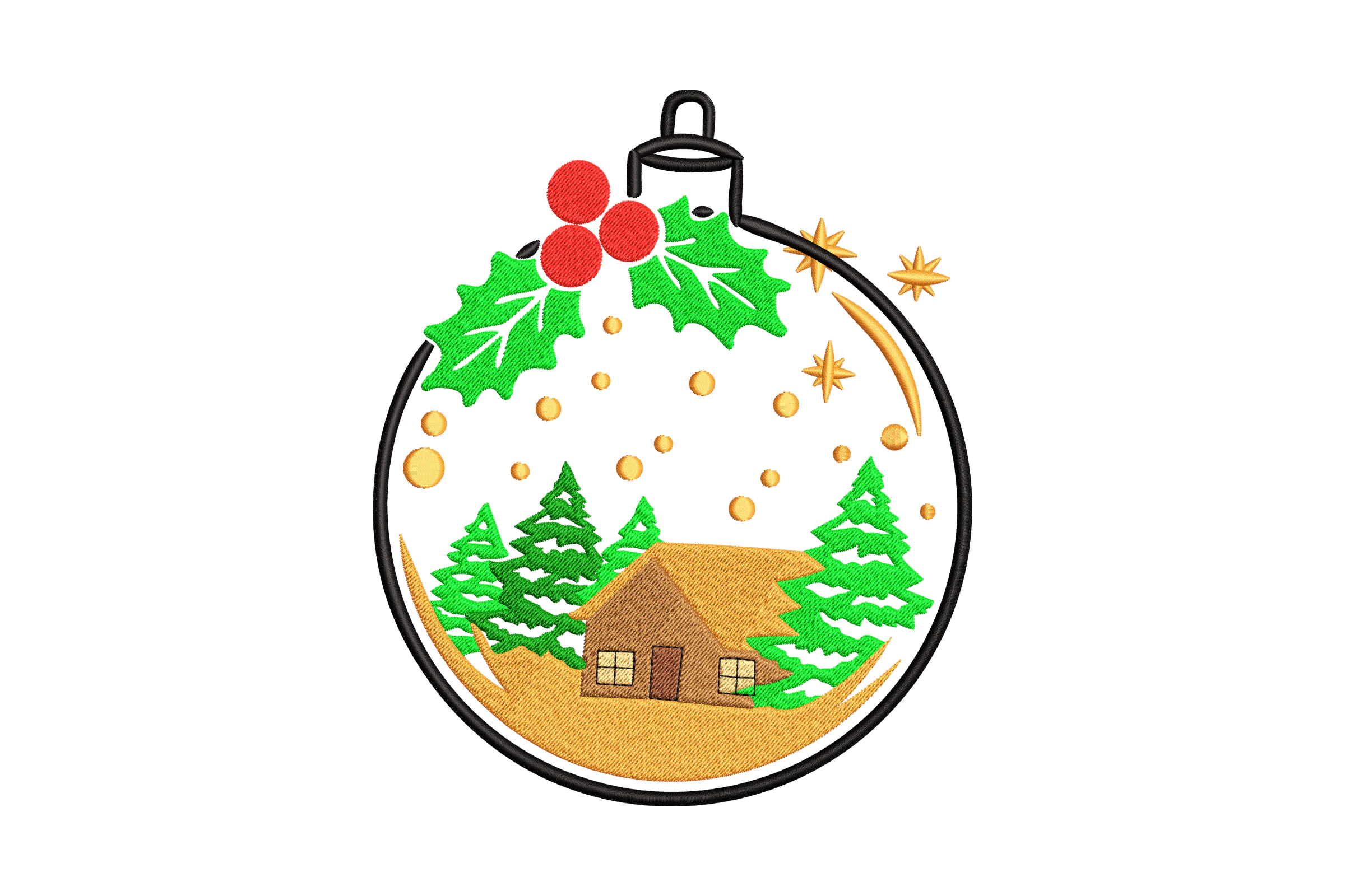 Christmas Ornament Embroidery Design