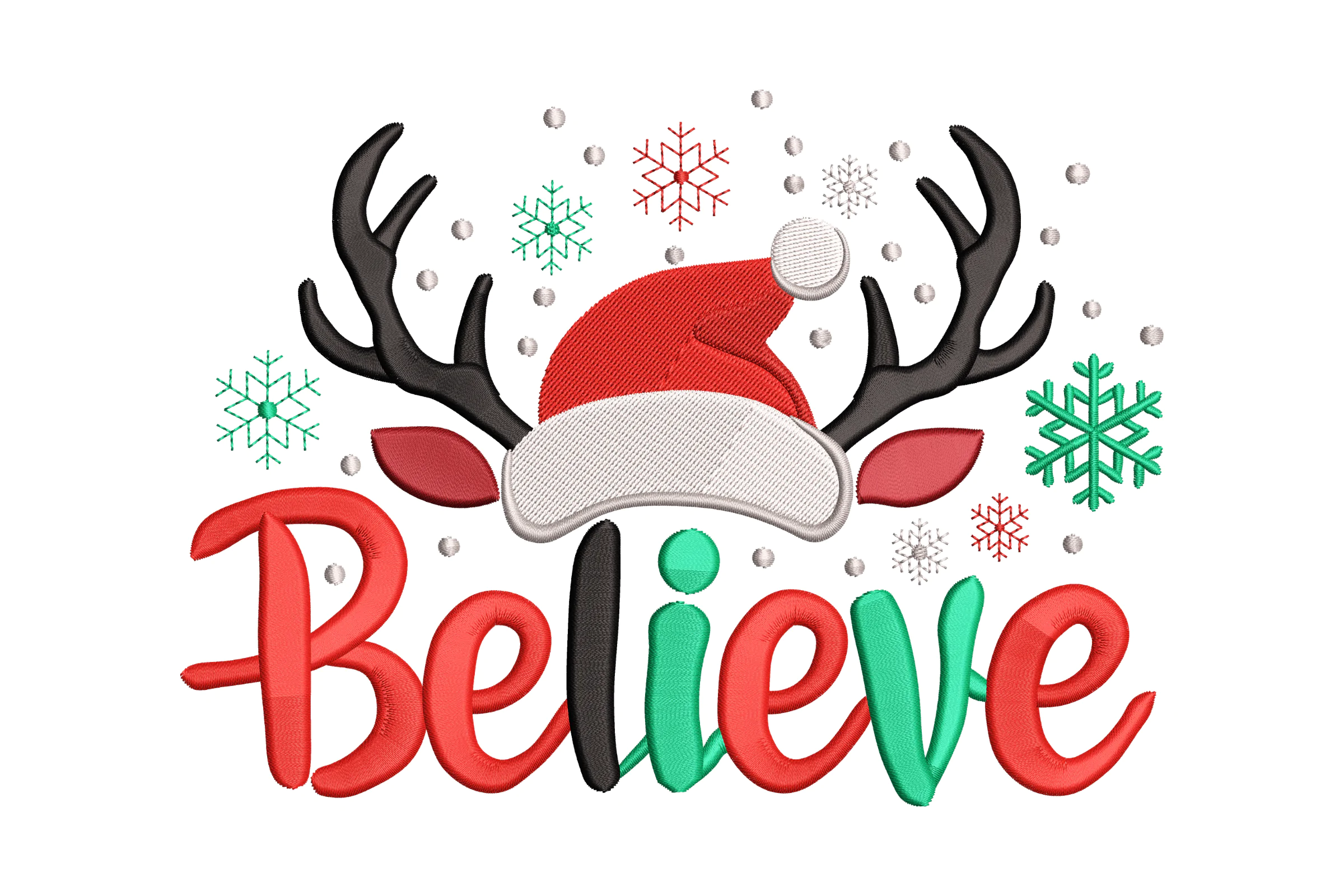 Christmas Believe Embroidery Pattern