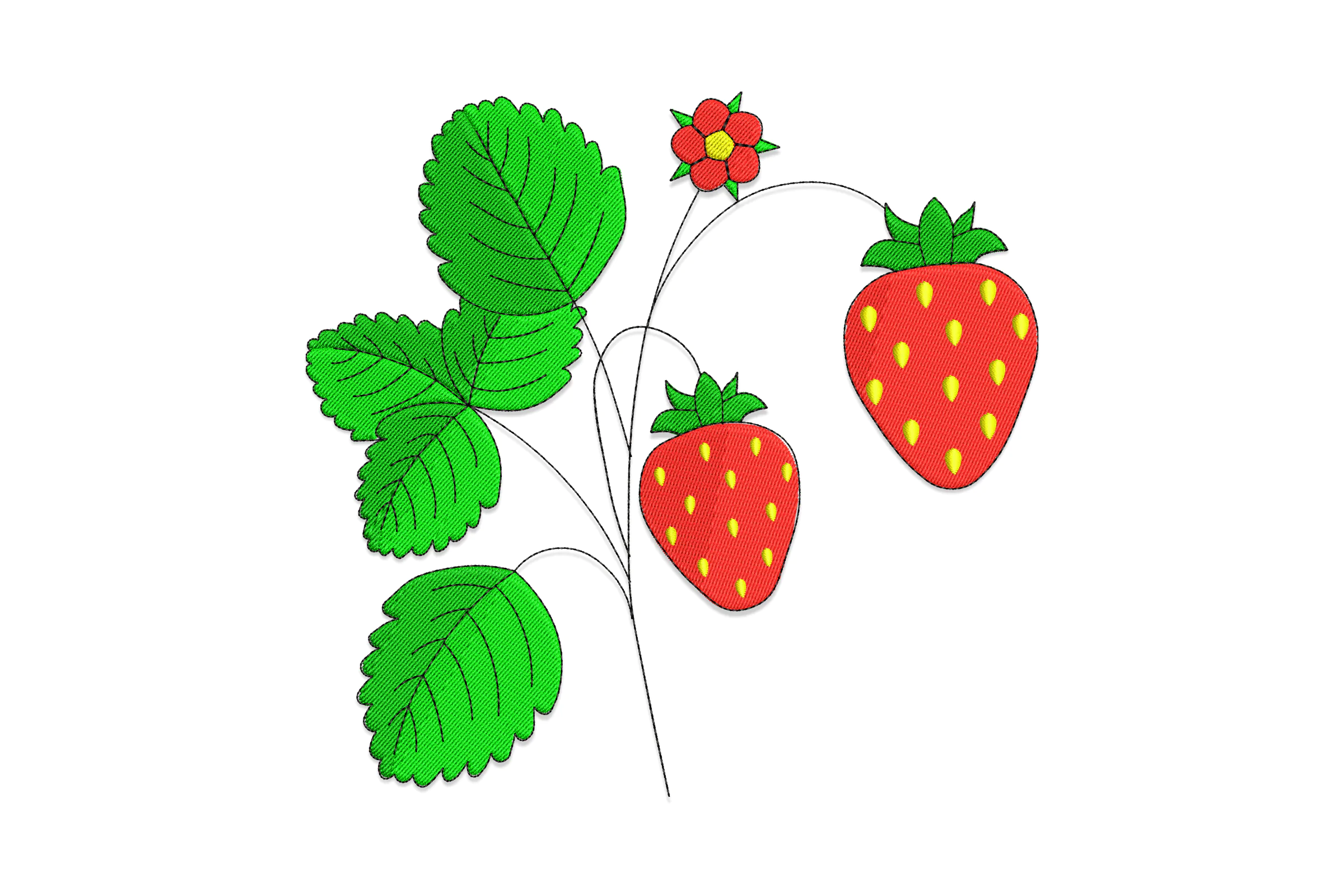 Strawberry Digital Embroidery Design