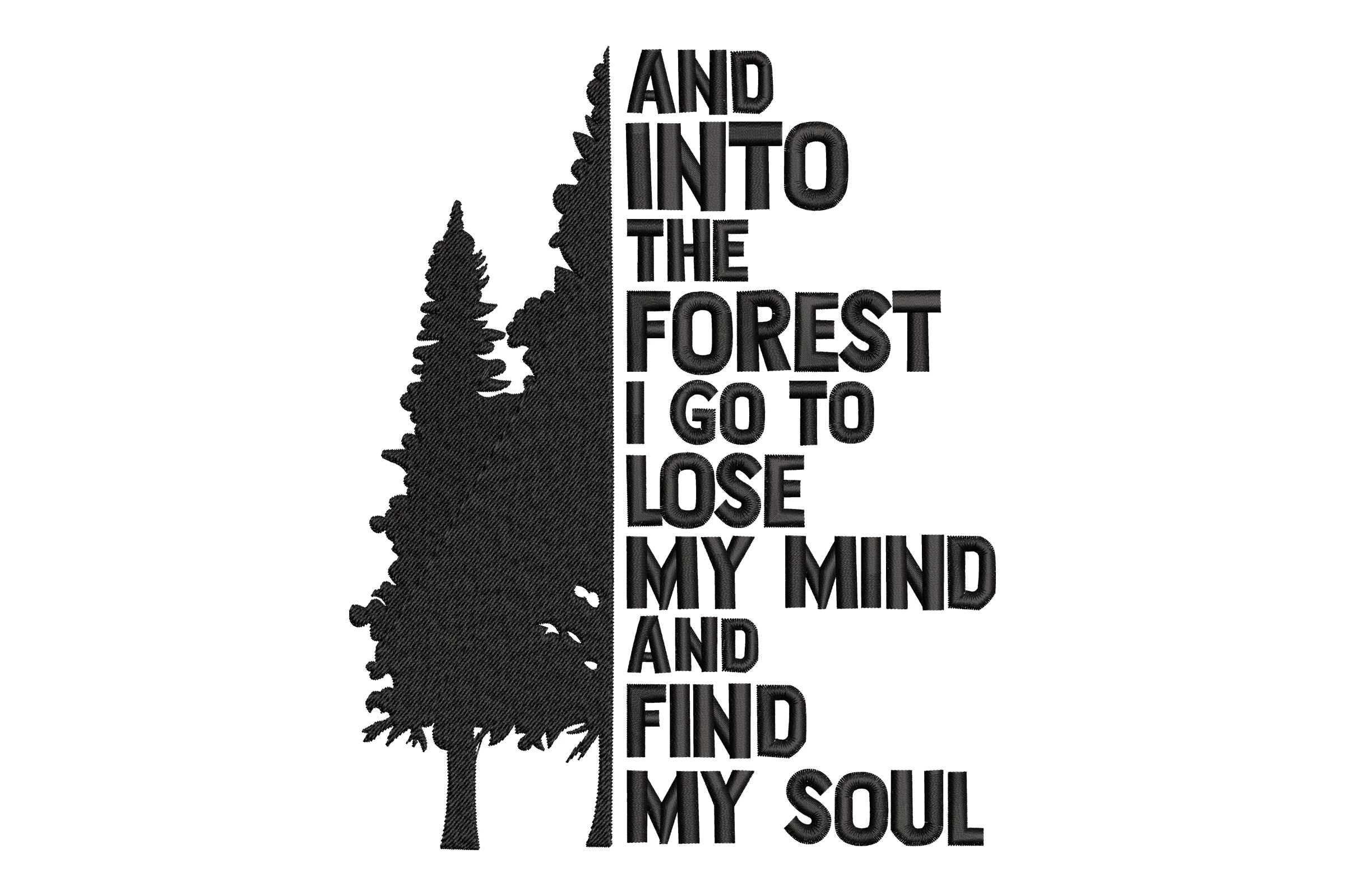 And into the Forest Embroidery Design