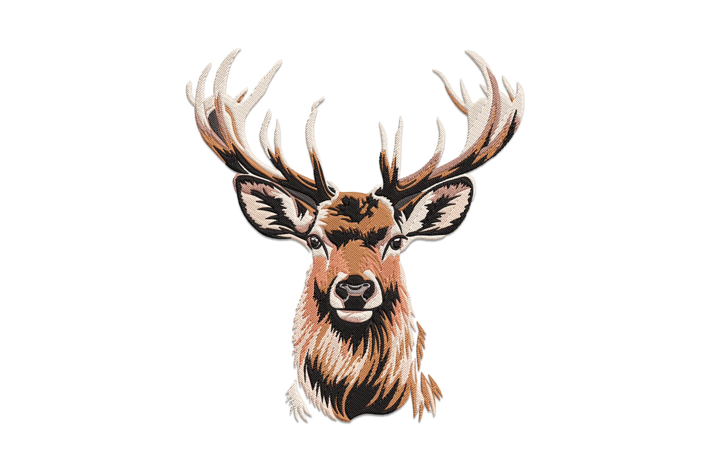 Deer Head Embroidery Design Pattern