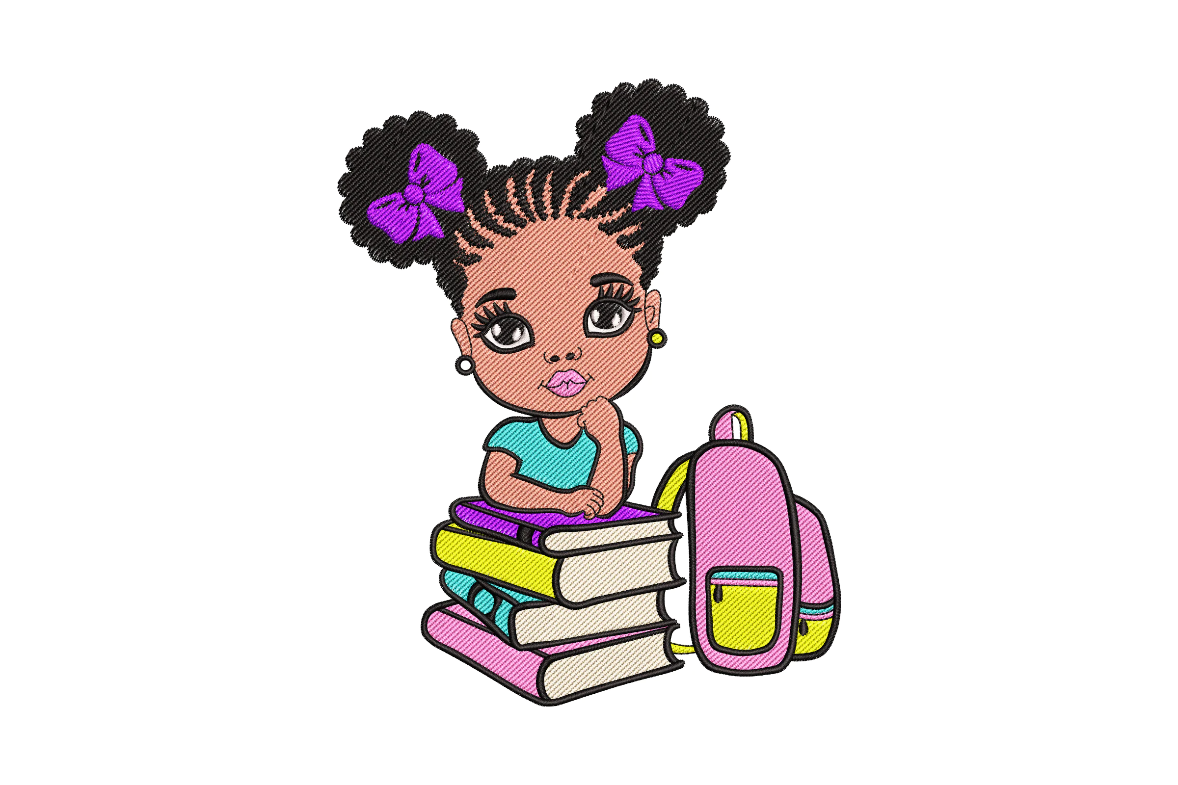 Just A Girl Who Loves Books Machine Embroidery Design