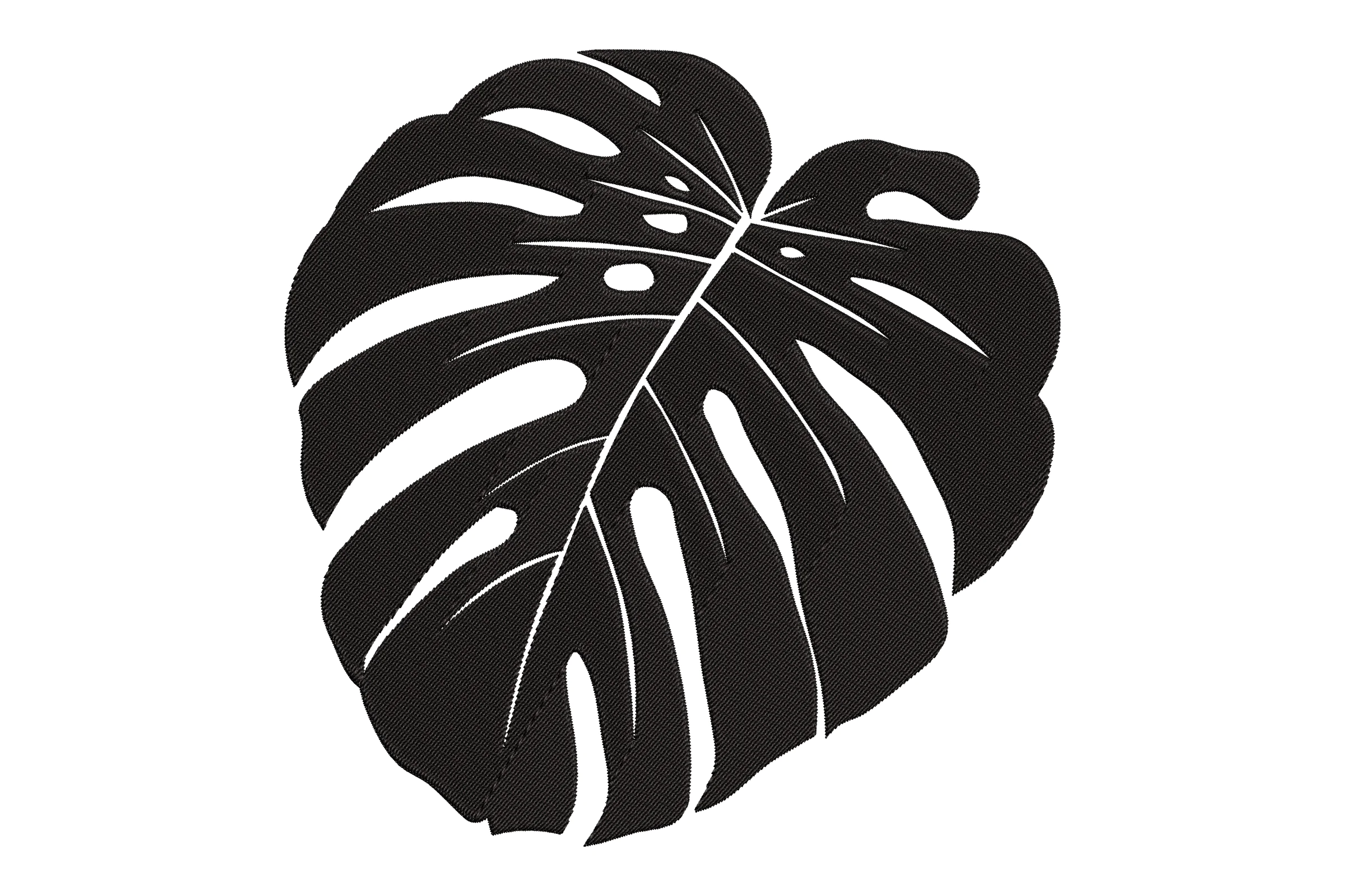 Monstera Single Leaf Embroidery Design