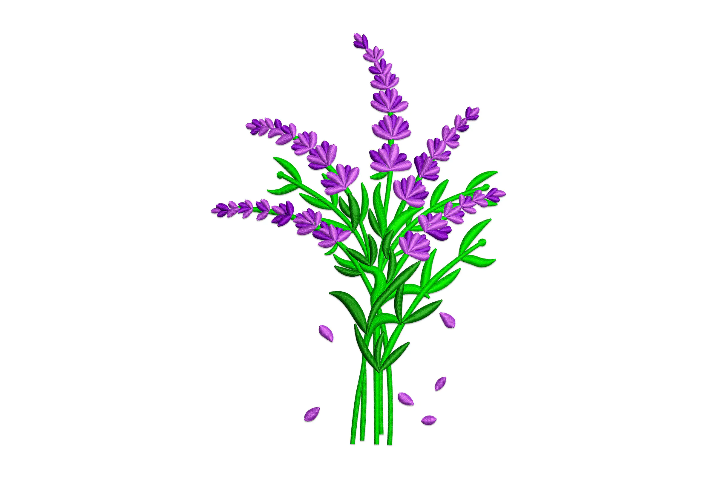 Bouquet of Lavender Embroidery Design