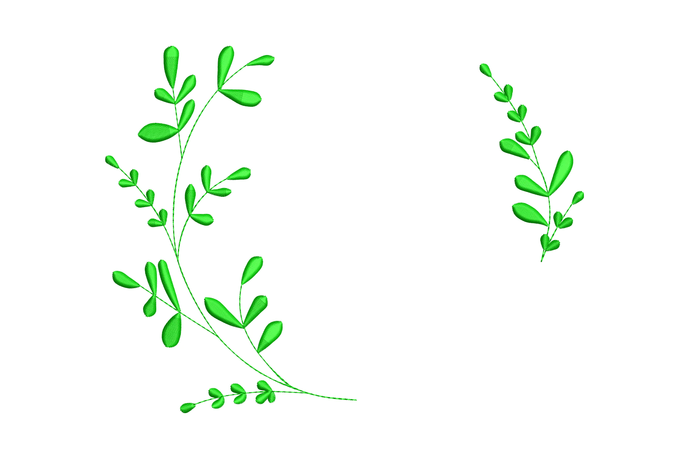 Leaf Decor Embroidery Design