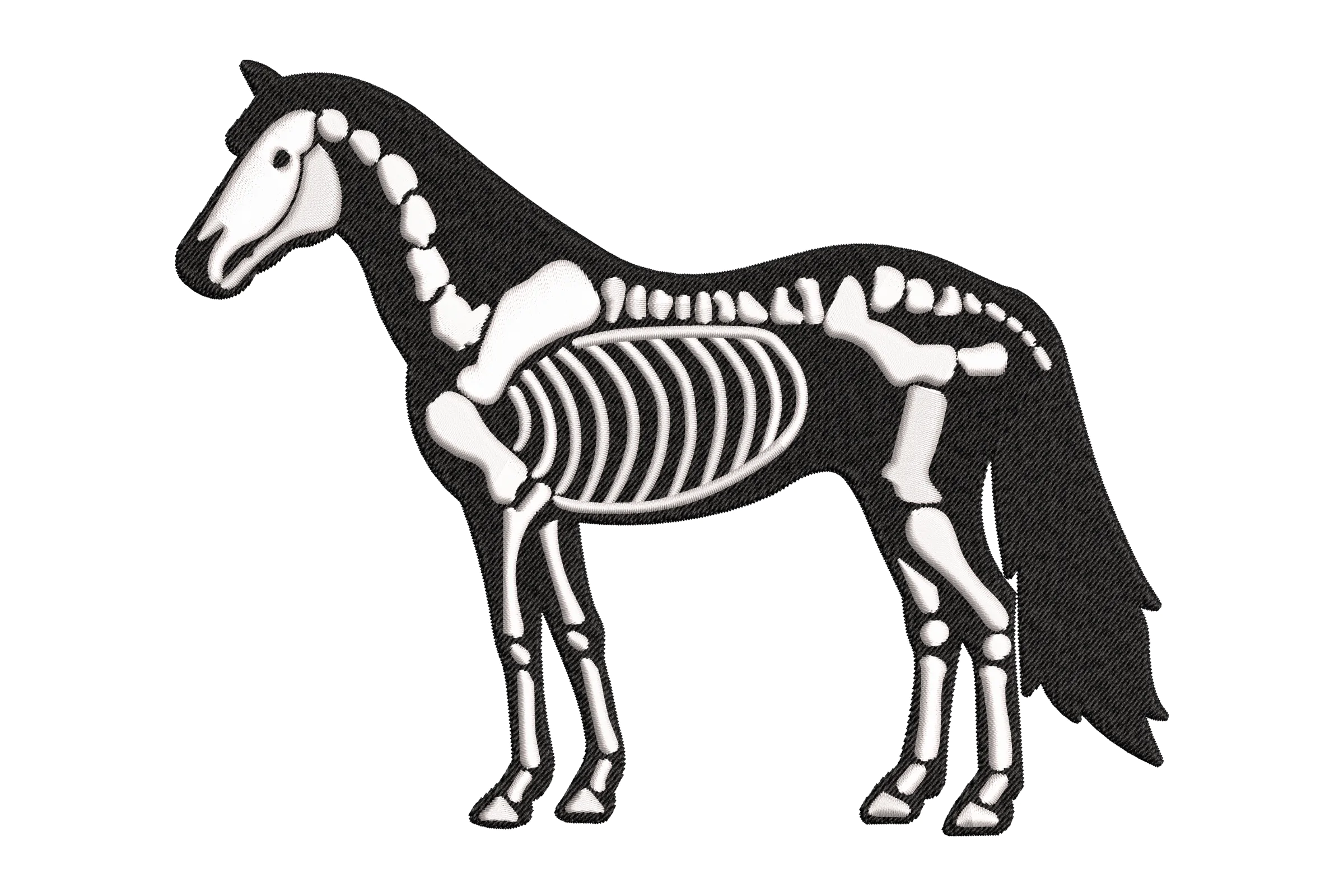Horse Skeleton Embroidery Design