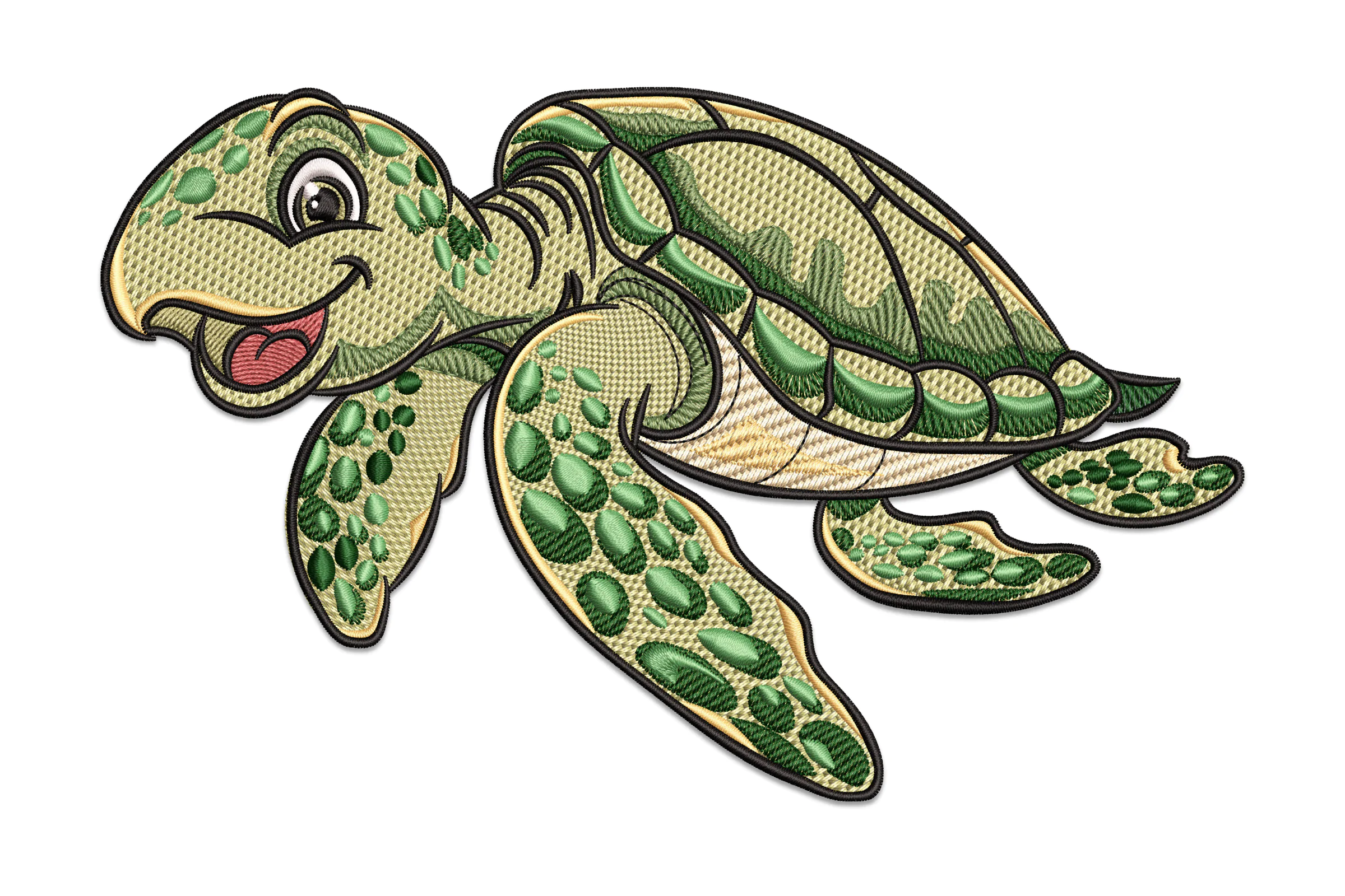 Sea Turtle Embroidery Design File
