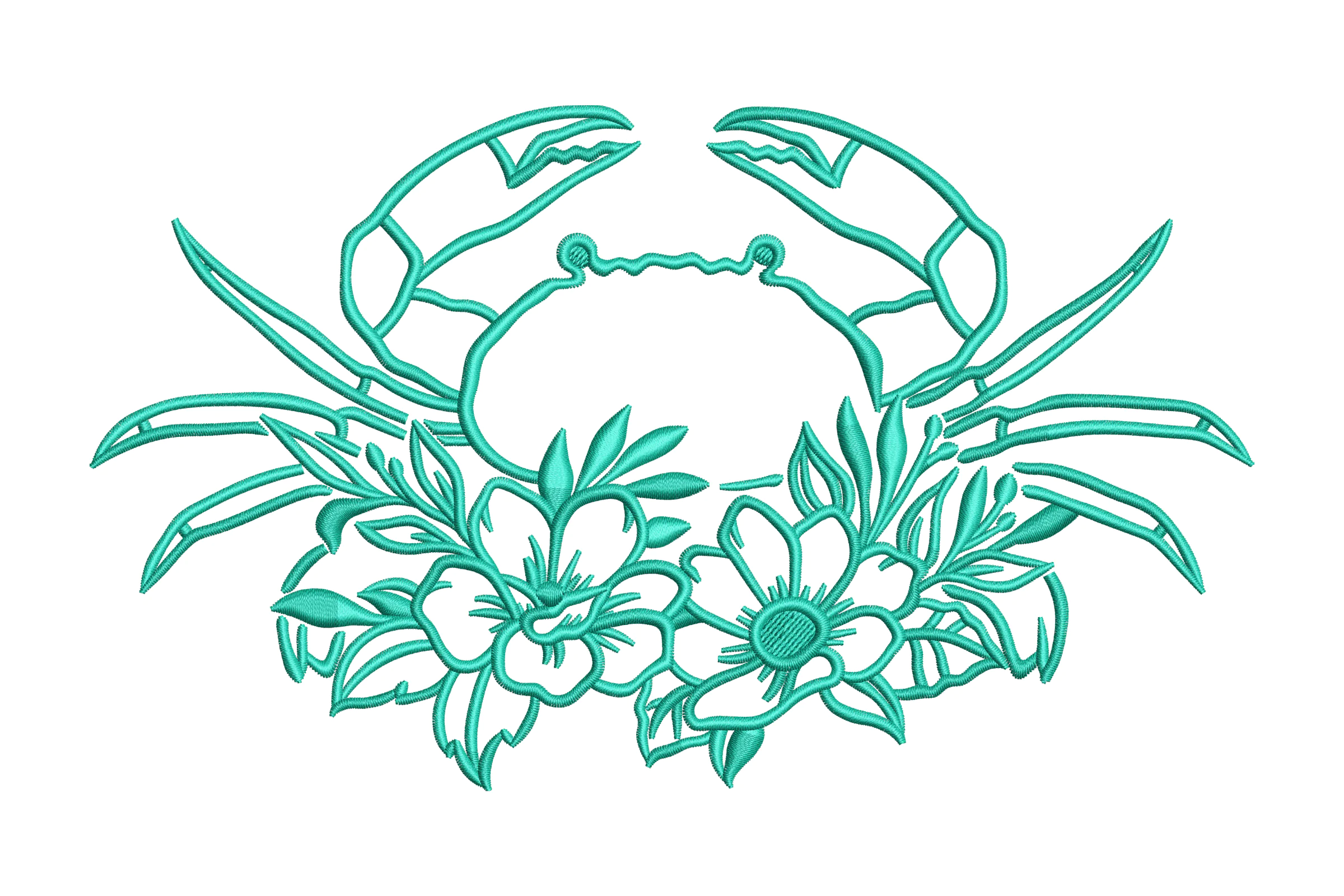 Crab Embroidery Design