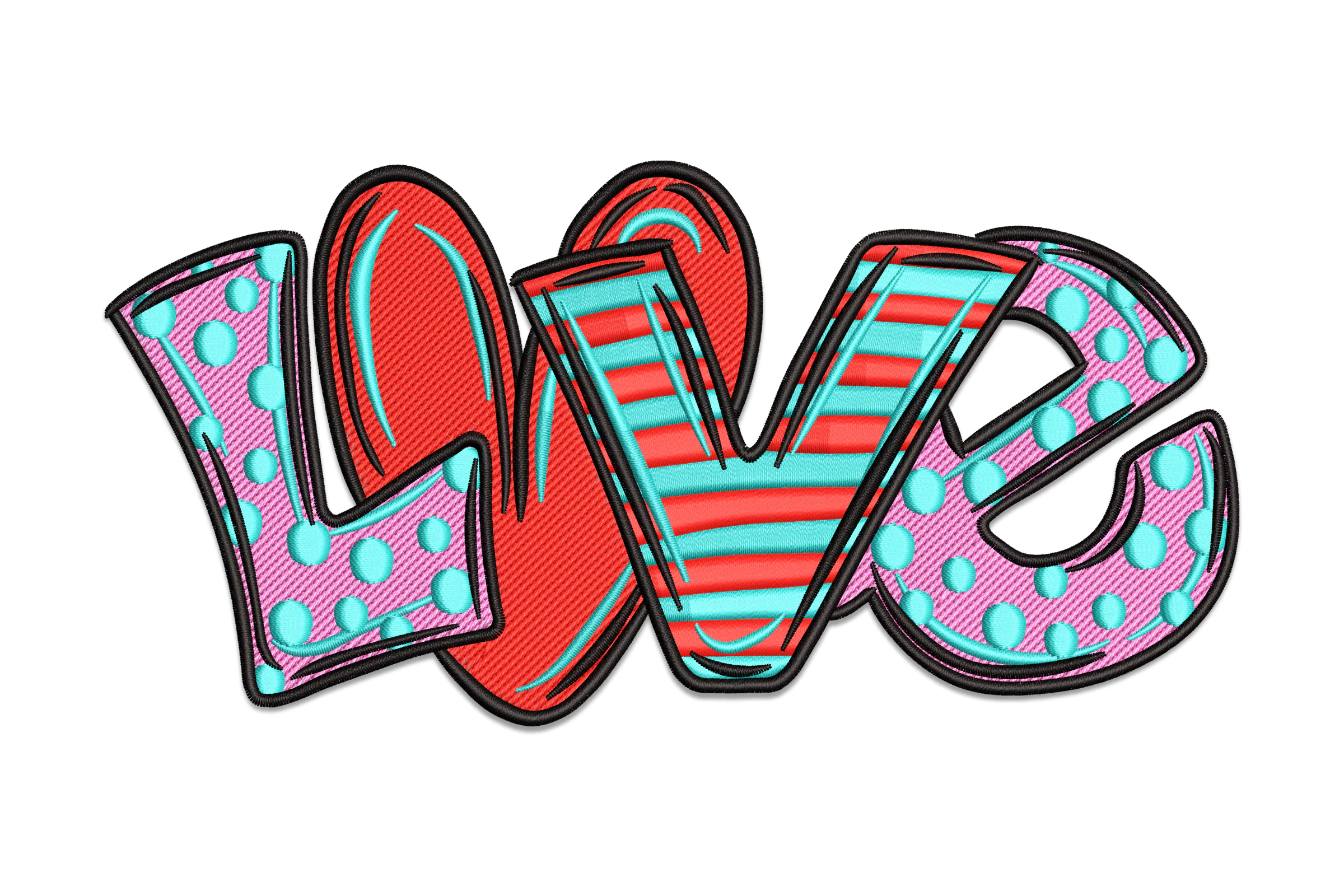 Love valentines Embroidery Design
