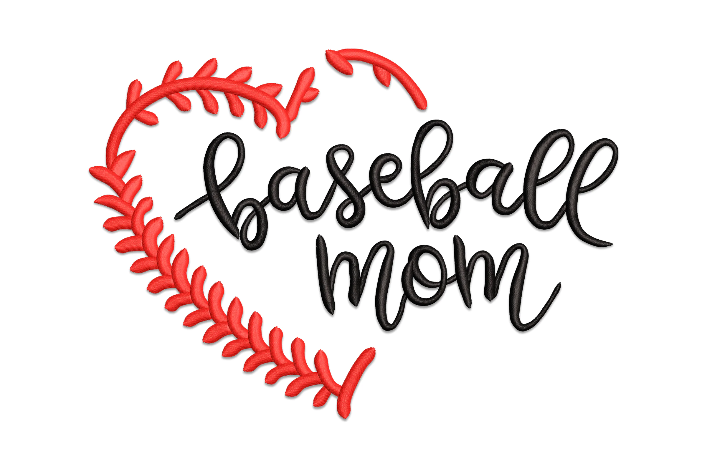 Baseball mom embroidery design