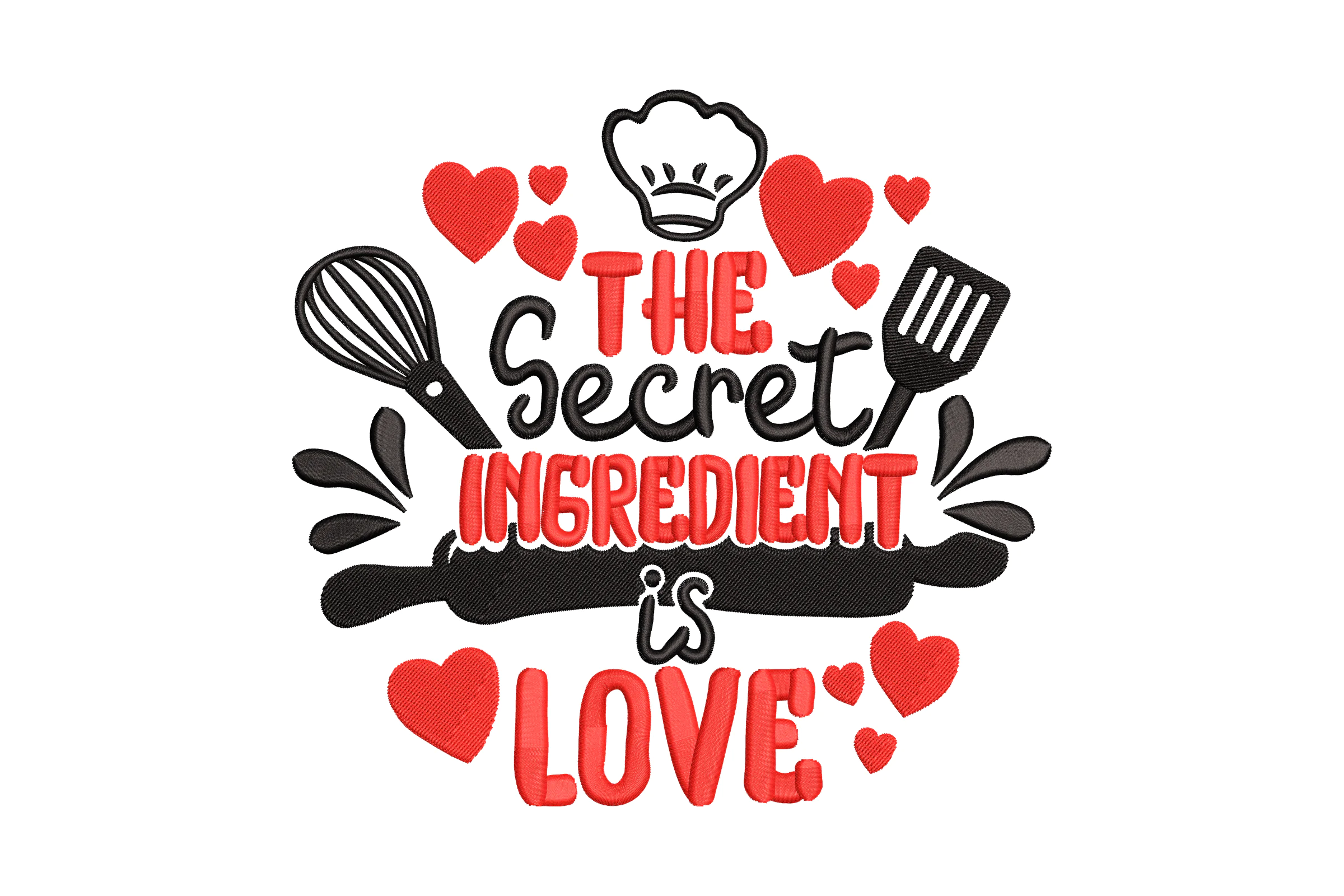 The Secret Ingredient is Love Embroidery Design