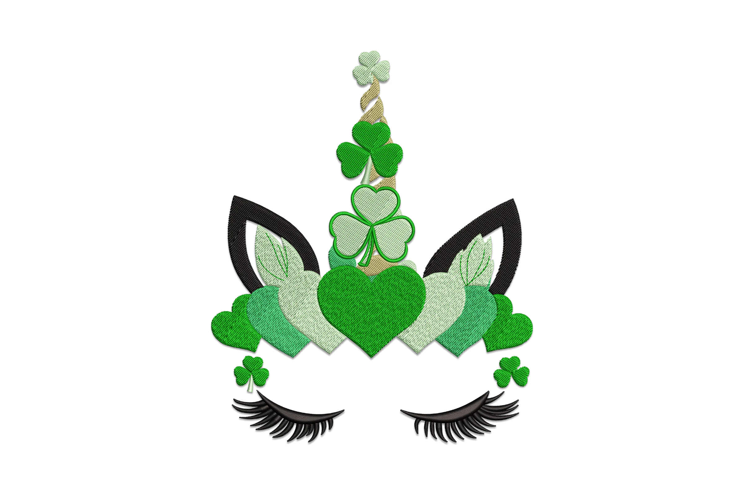 Shamrock Unicorn Embroidery Design Patern