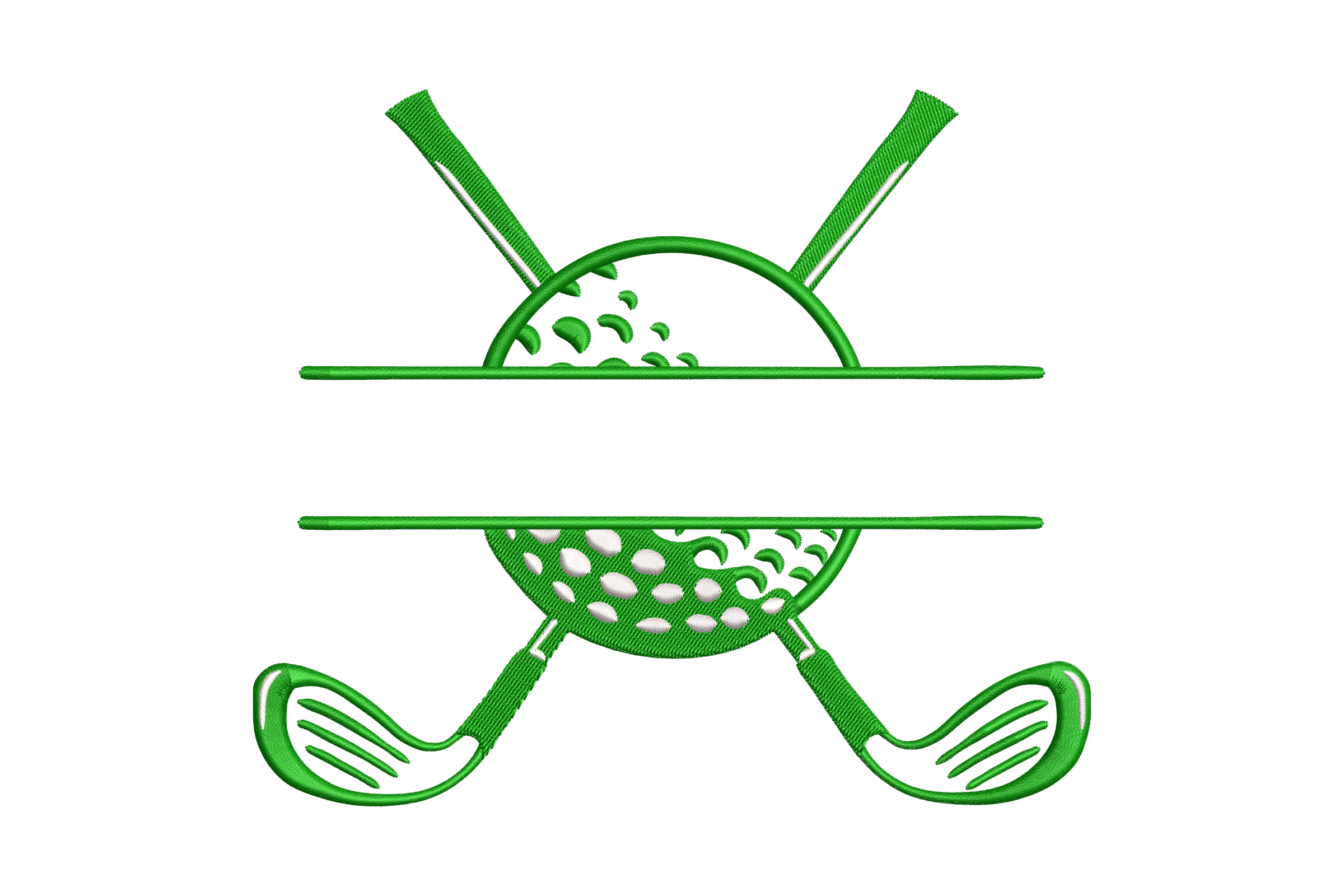 Golf Club Embroidery Design