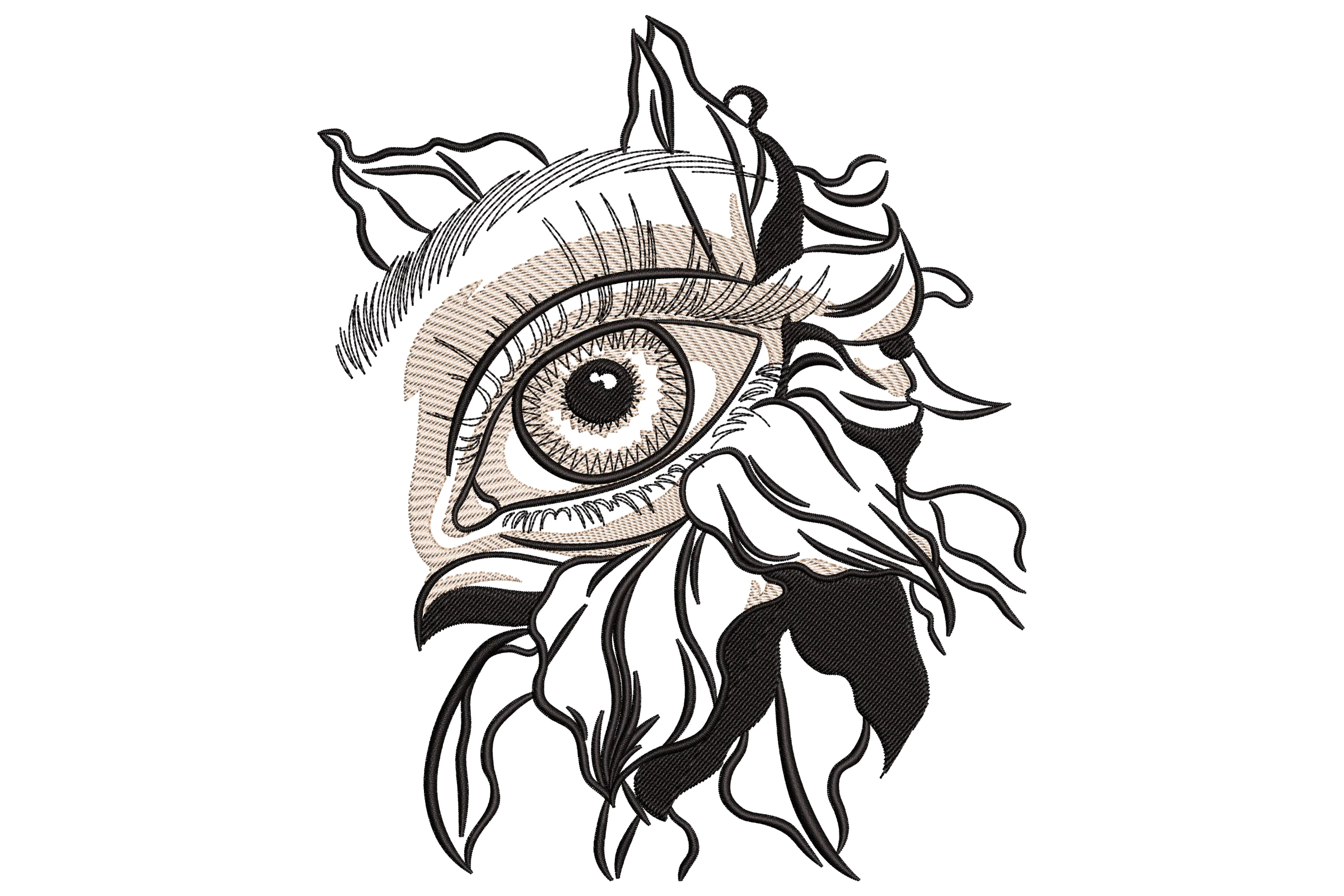 Floral Eye Embroidery Design File